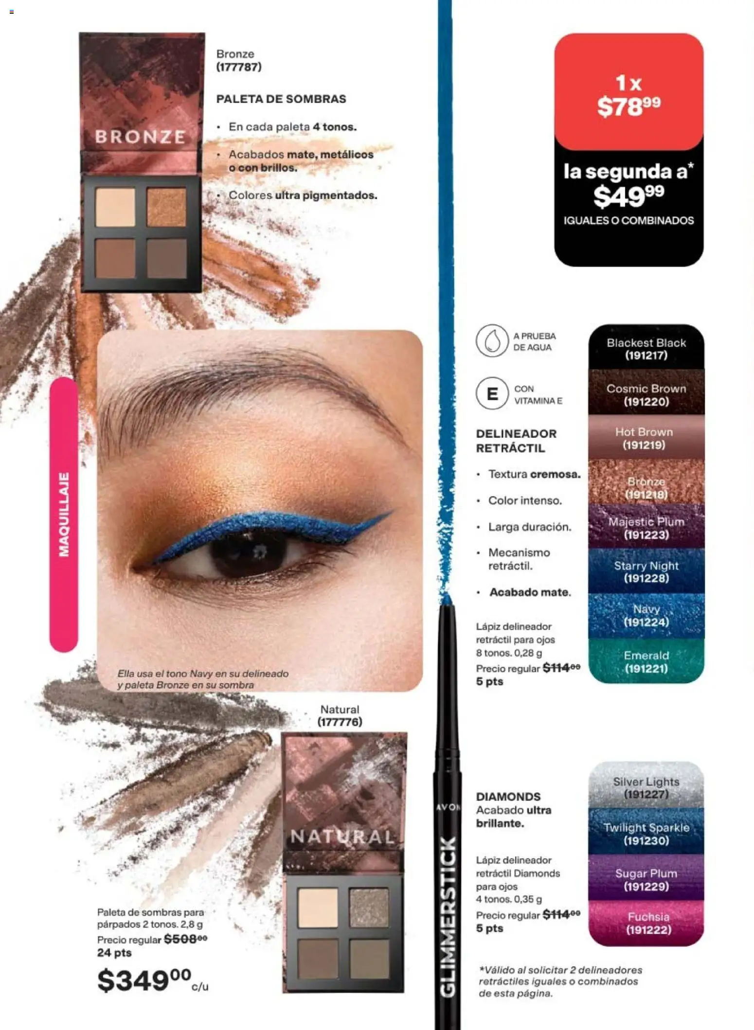 Nuevas ofertas de AVON válidas en toda la República Mexicana desde el 24.04.2026. ¡Encuentra las mejores ofertas en AVON campaña 7 2026! | Página: 36 | Productos: Paleta, Agua, Sombra, Delineador