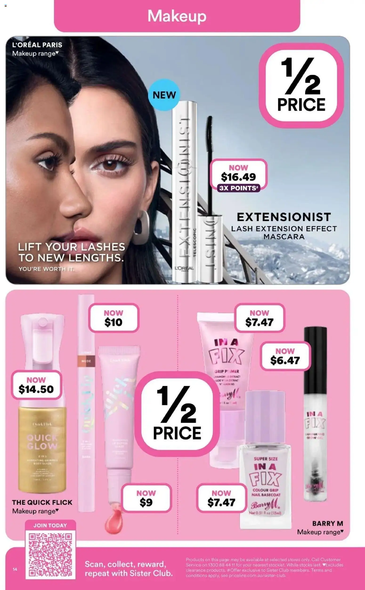 Priceline Pharmacy catalogue - valid from 08.04.2026 | Page: 14 | Products: Mascara, Makeup