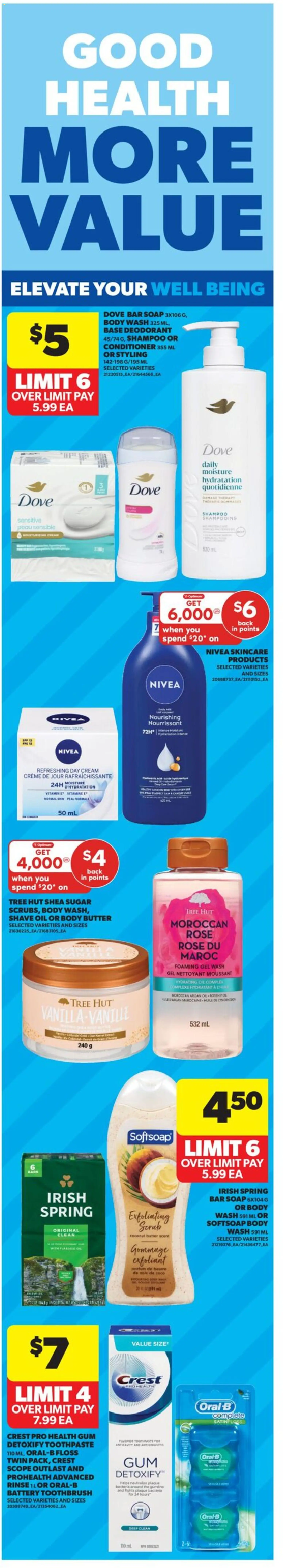 Real Canadian Superstore flyer valid from 01.01.2026 | Page: 4 | Products: Shampoo, Conditioner, Soap, Oil