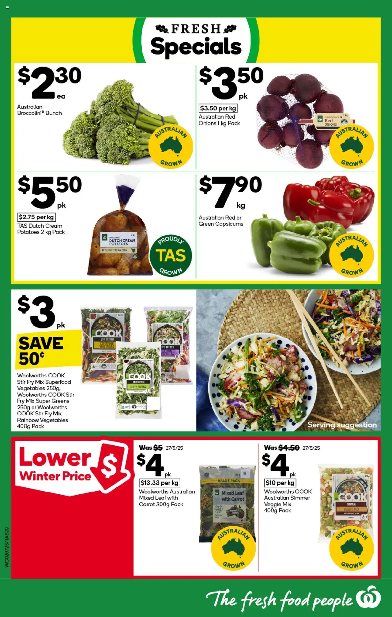 Woolworths catalogue - valid from 02.07.2025 | Page: 20 | Products: Cream, Potatoes, Onions, Greens