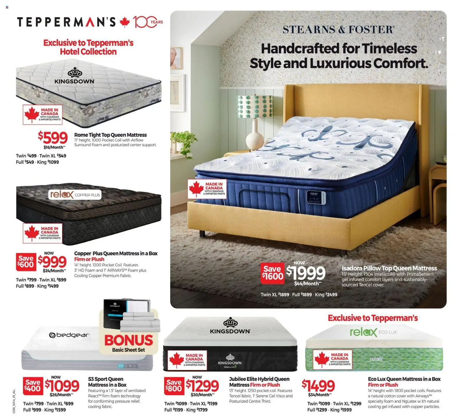 Tepperman's flyer valid from 13.02.2026 | Page: 2 | Products: Mattress, Pillow, Box