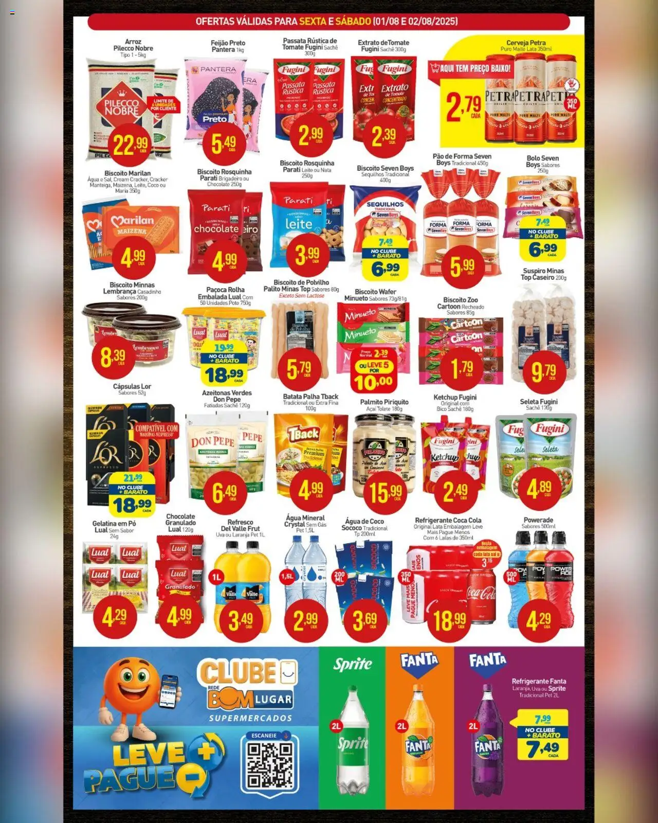 Rede Bom Lugar Folheto - válido de 01.08.2025 | Página: 2 | Produtos: Leite, Ketchup, Pão de forma, Refrigerante