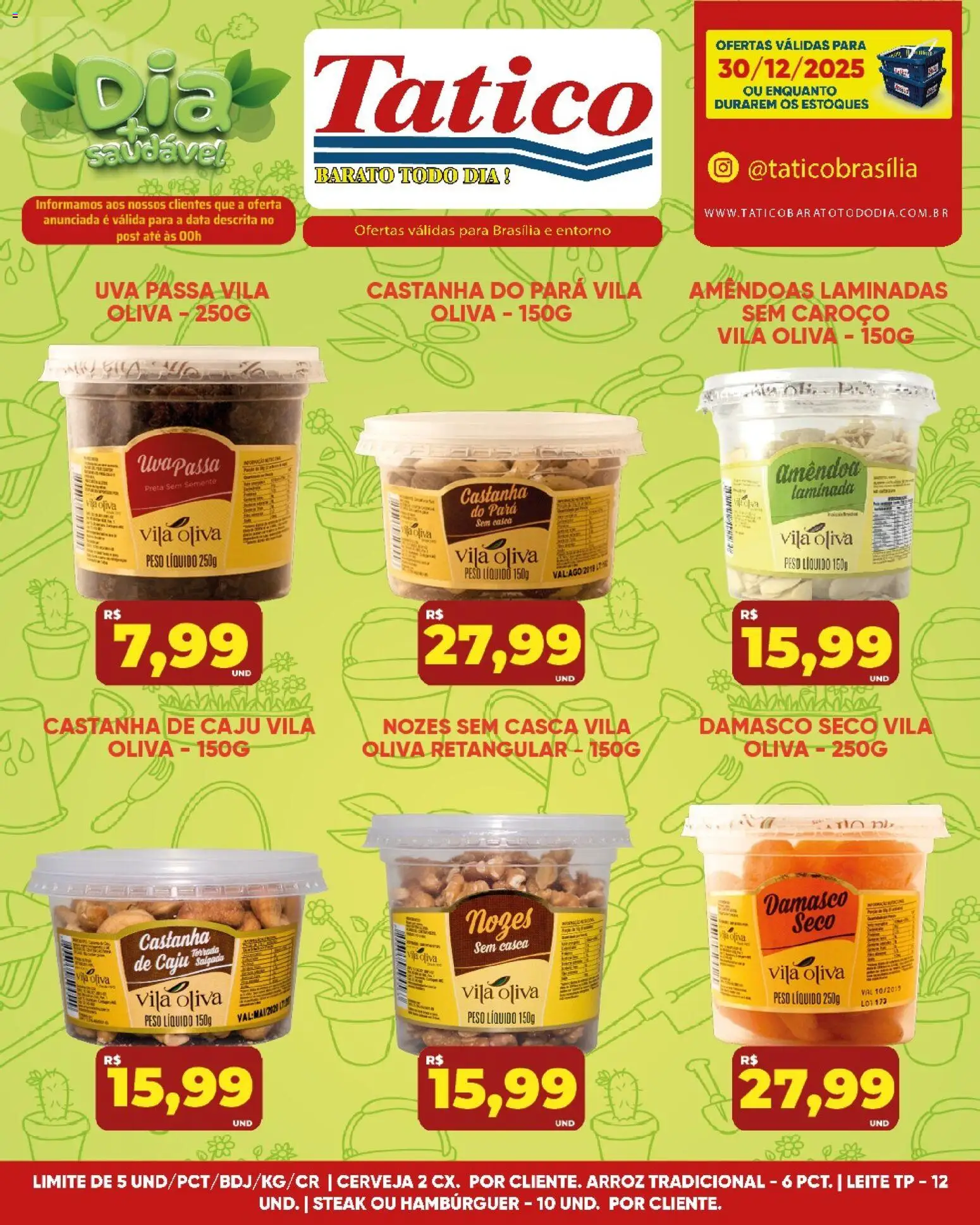 Tatico Folheto - válido de 30.12.2025 | Página: 9 | Produtos: Castanha de caju, Nozes, Amêndoas, Uva passa
