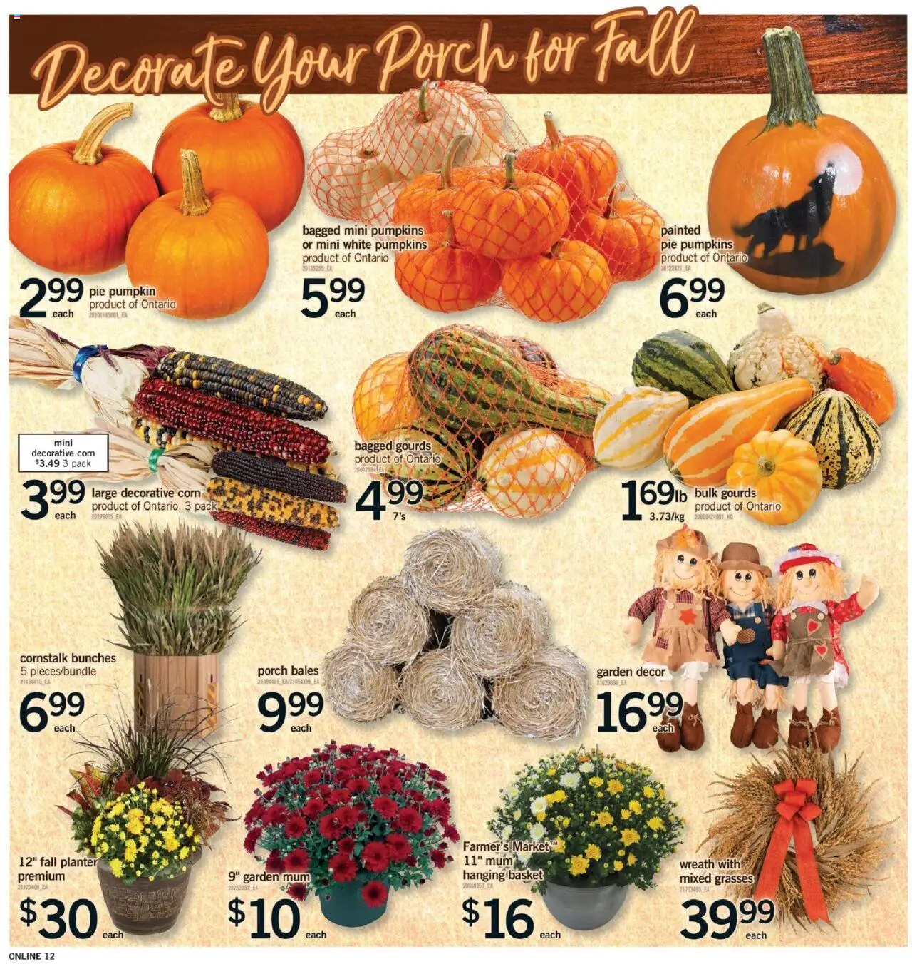 Fortinos flyer valid from 18.09.2025 | Page: 12 | Products: Basket, Pumpkin