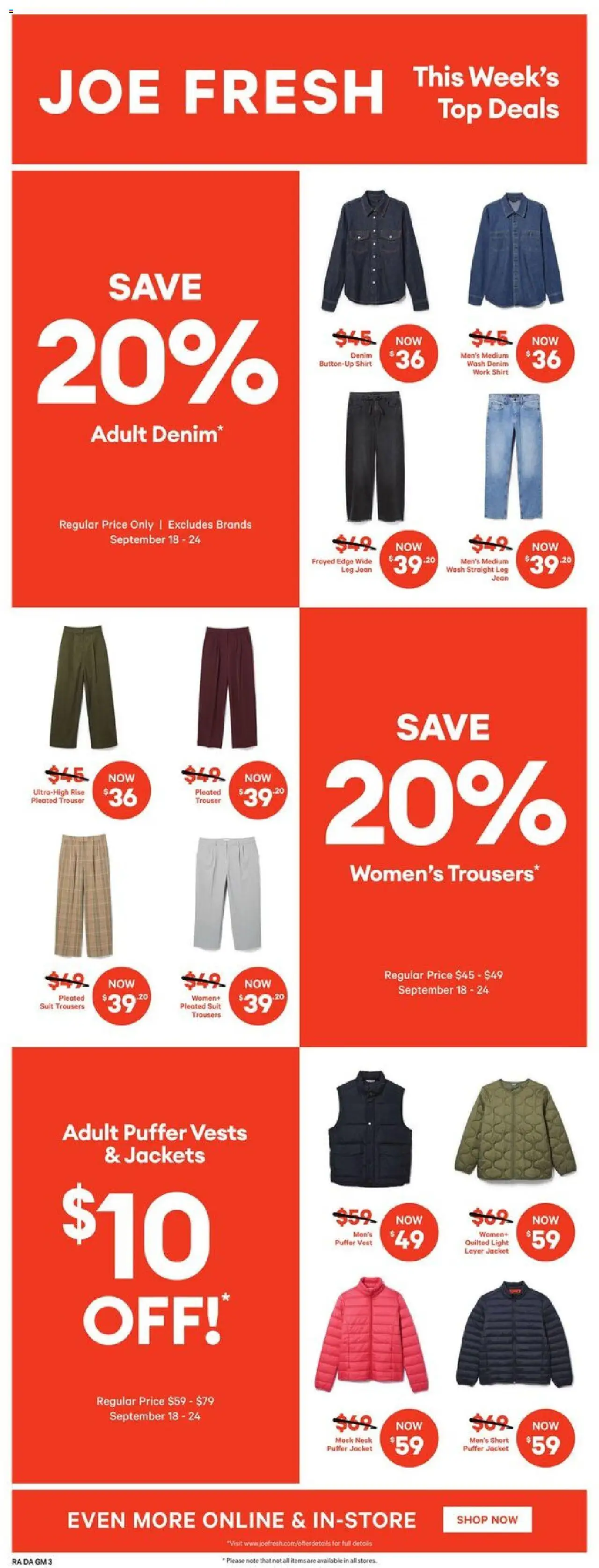 Atlantic Superstore flyer valid from 18.09.2025 | Page: 24 | Products: Shirt, Jacket, Suit