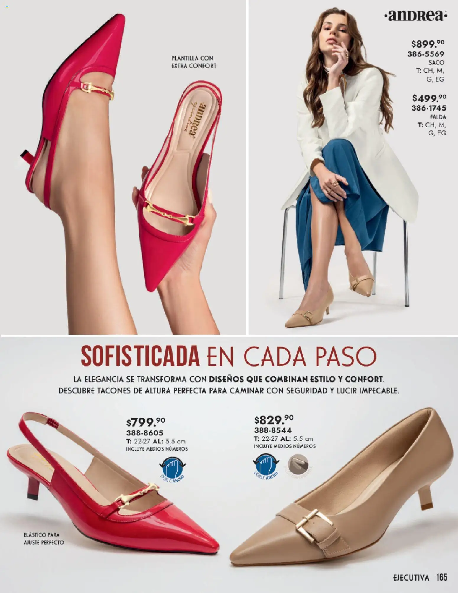 Nuevas ofertas de Andrea válidas en toda la República Mexicana desde el 25.01.2026. ¡Encuentra las mejores ofertas en Andrea catálogo Calzado Dama! | Página: 165 | Productos: Falda