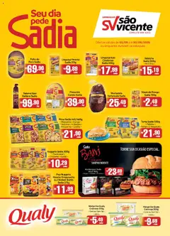 Supermercados São Vicente - Ofertas Sadia - Pré-Visualização do folheto da loja Supermercados São Vicente, válido de 03.09.2025