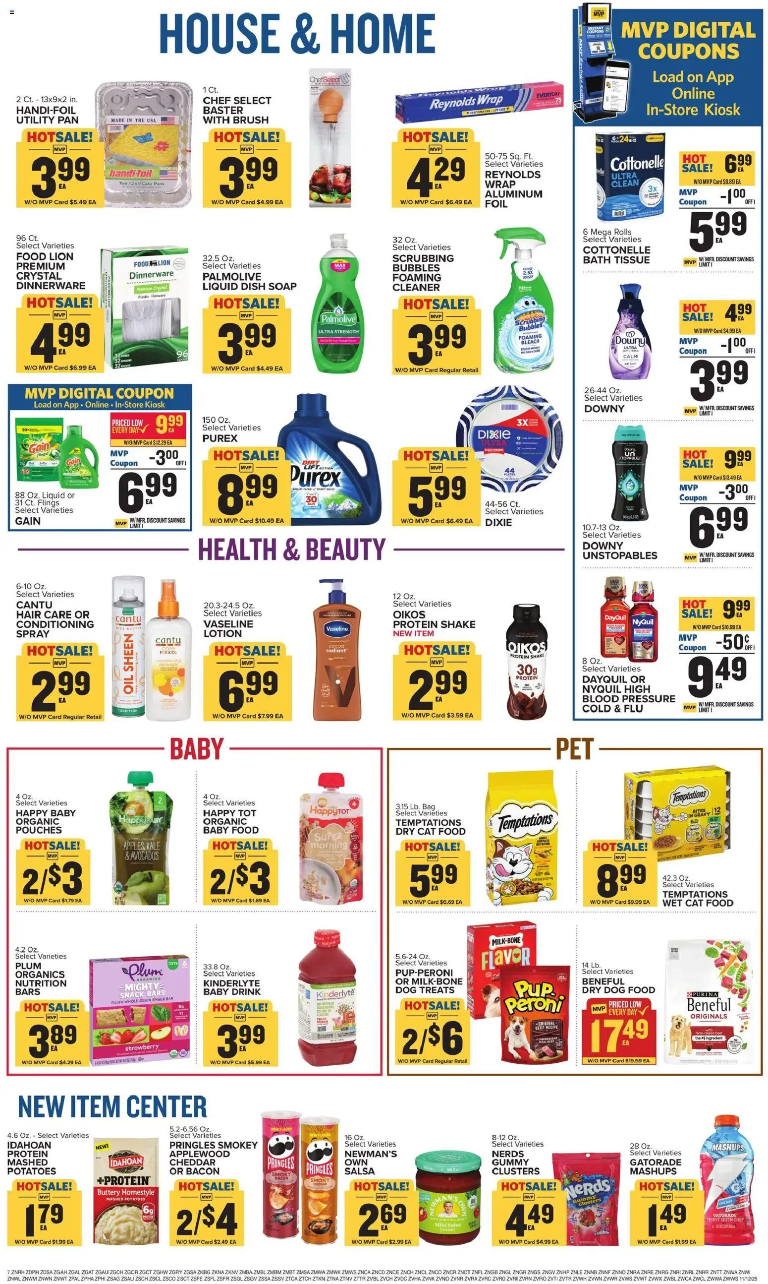 Food Lion Weekly Ad - valid from 12.11.2025 | Page: 13 | Products: Dog Treats, Brush, Potatoes, Bag