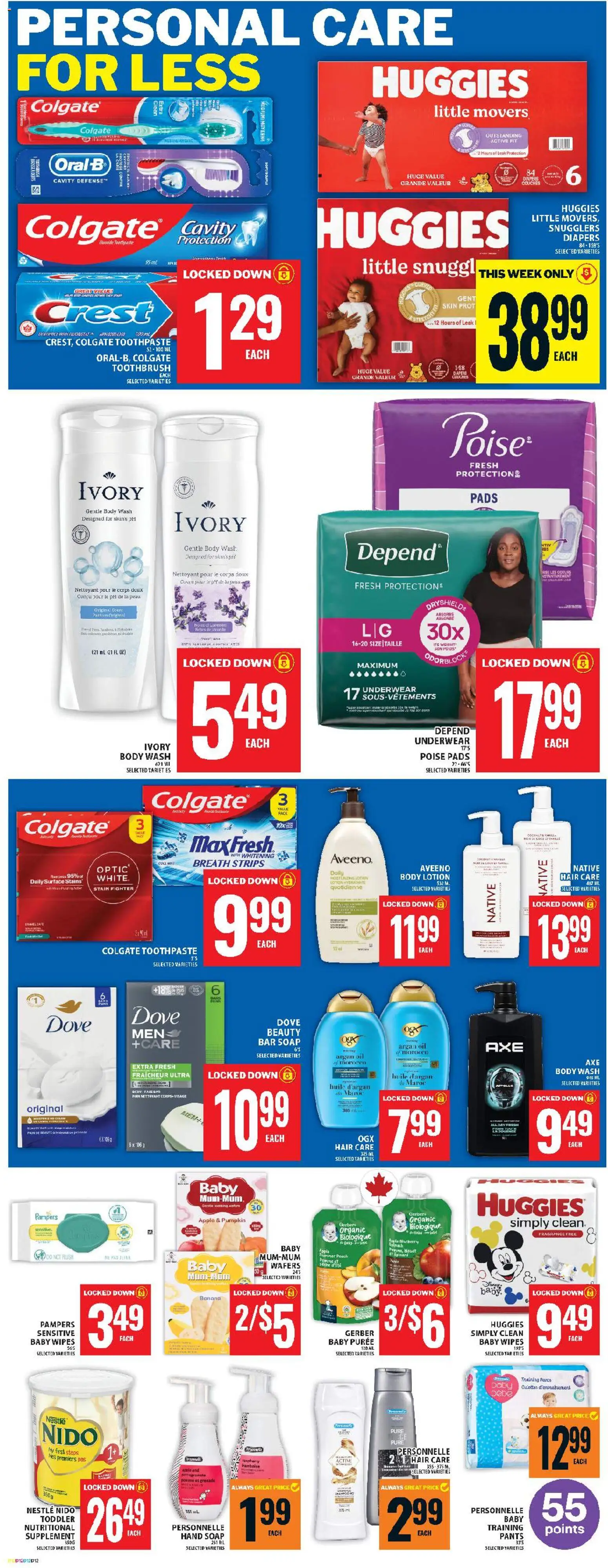 Food Basics flyer valid from 16.04.2026 | Page: 15 | Products: Fragrance, Body lotion, Soap, Pants