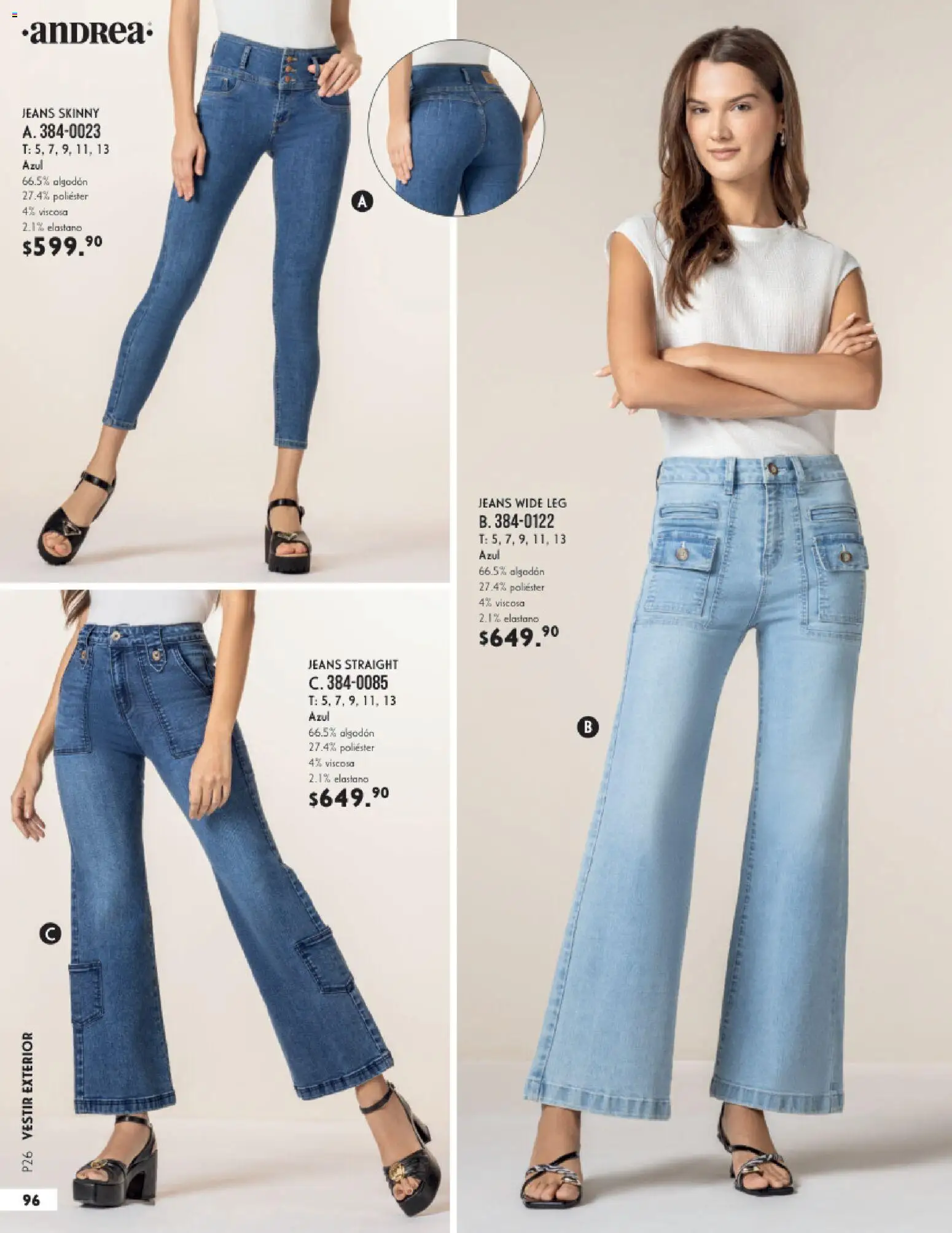 Nuevas ofertas de Andrea válidas en toda la República Mexicana desde el 25.01.2026. ¡Encuentra las mejores ofertas en Andrea catálogo Vestir! | Página: 96 | Productos: Algodón