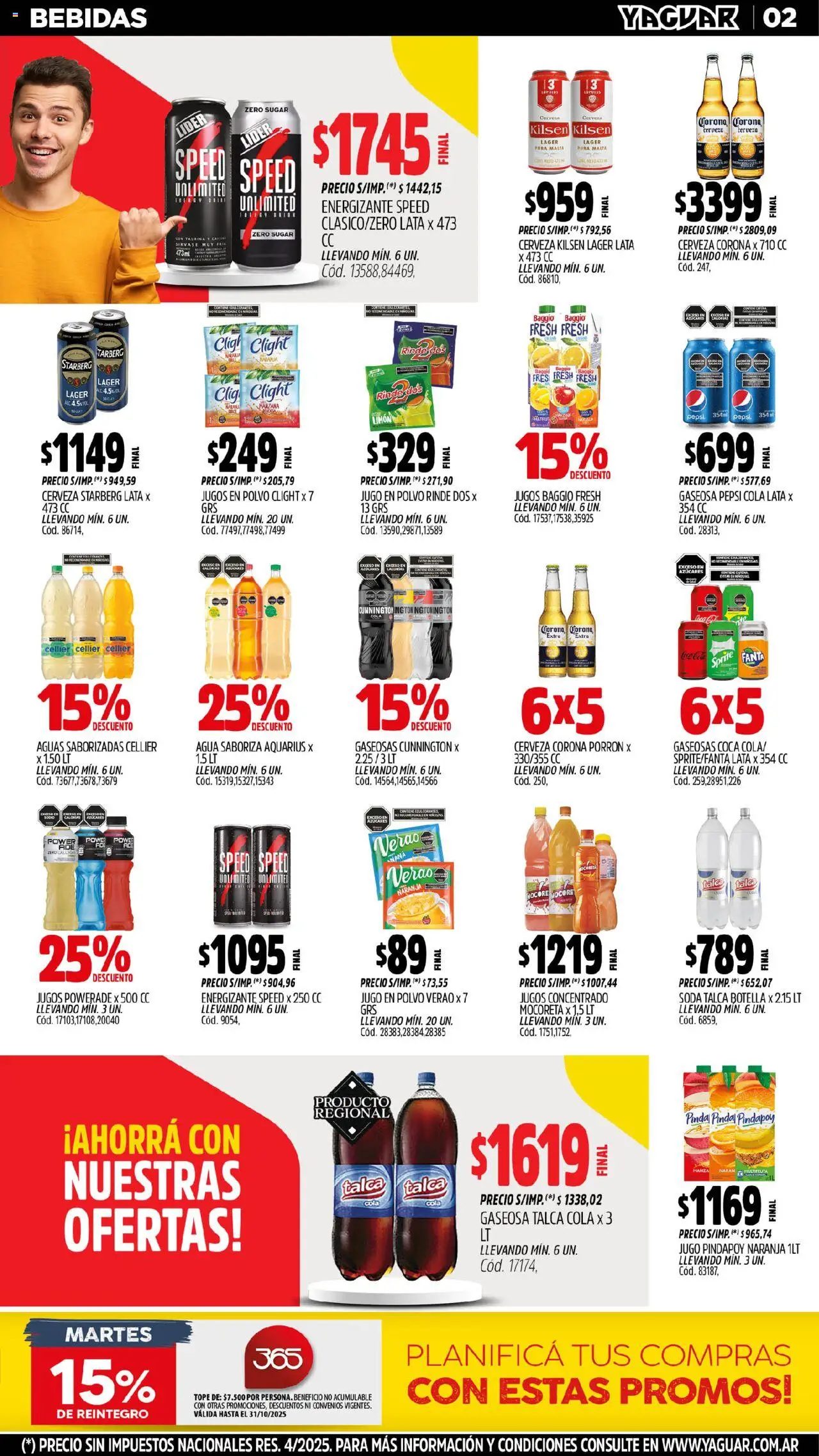 Yaguar - San Juan │ válido desde el 13.10.2025 | Página: 2 | Productos: Botella, Ananá, Limón, Cerveza