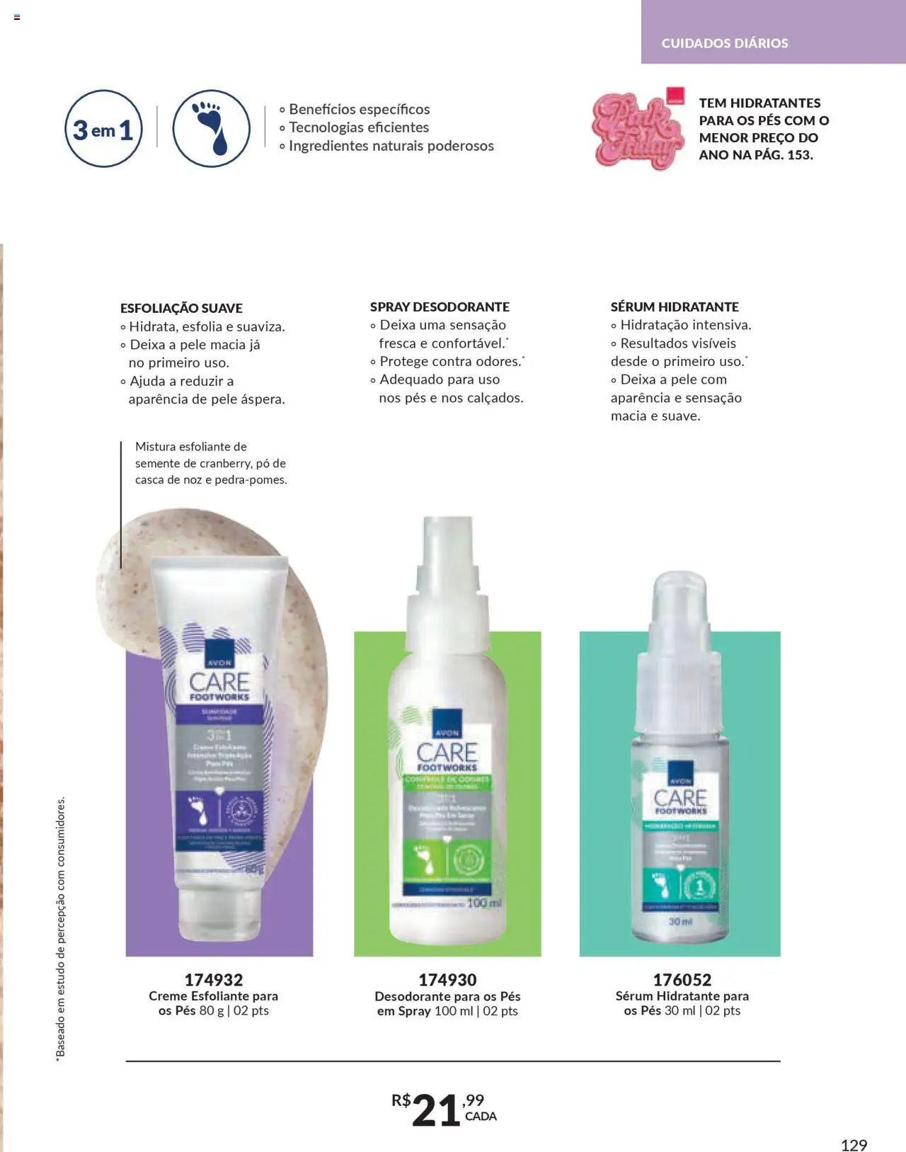 Avon Folheto - válido de 07.10.2025 | Página: 129 | Produtos: Pó, Desodorante, Sérum, Creme
