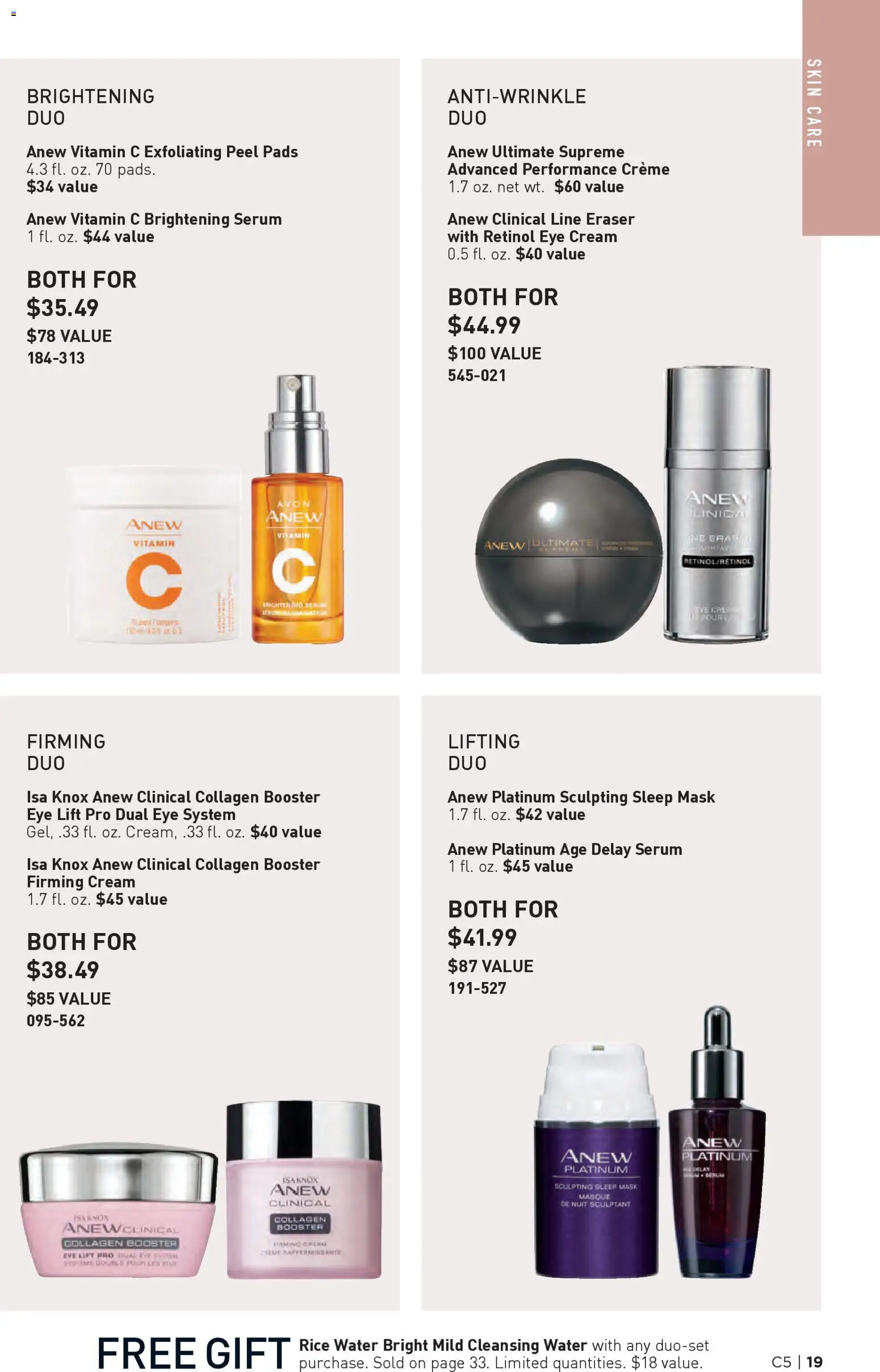 Avon Brochure - valid from 25.02.2026 | Page: 19 | Products: Mask, Eye Cream, Pads, Water