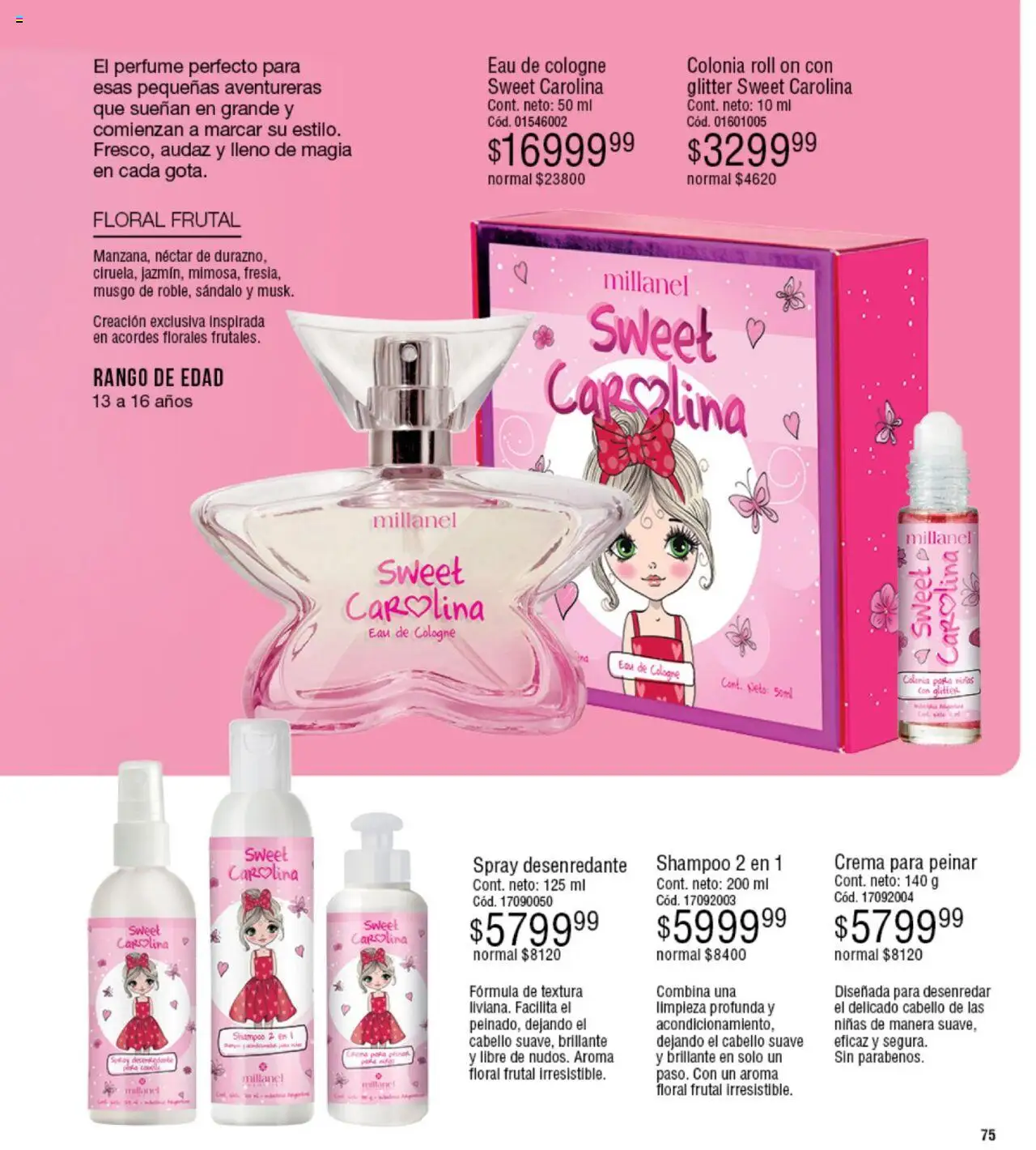 Millanel catálogo │ válido desde el 18.08.2025 | Página: 75 | Productos: Perfume, Shampoo, Glitter, Crema