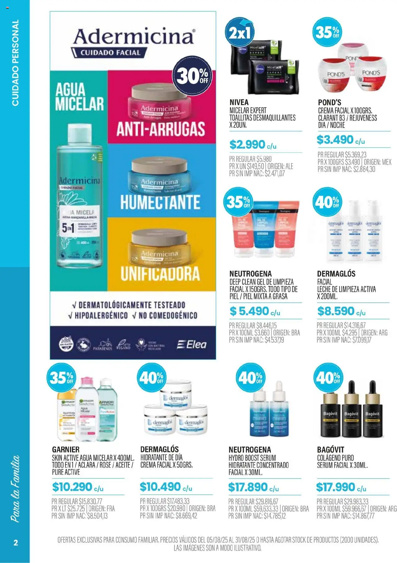 Pigmento catálogo │ válido desde el 05.08.2025 | Página: 2 | Productos: Aceite, Serum, Toallitas desmaquillantes, Leche