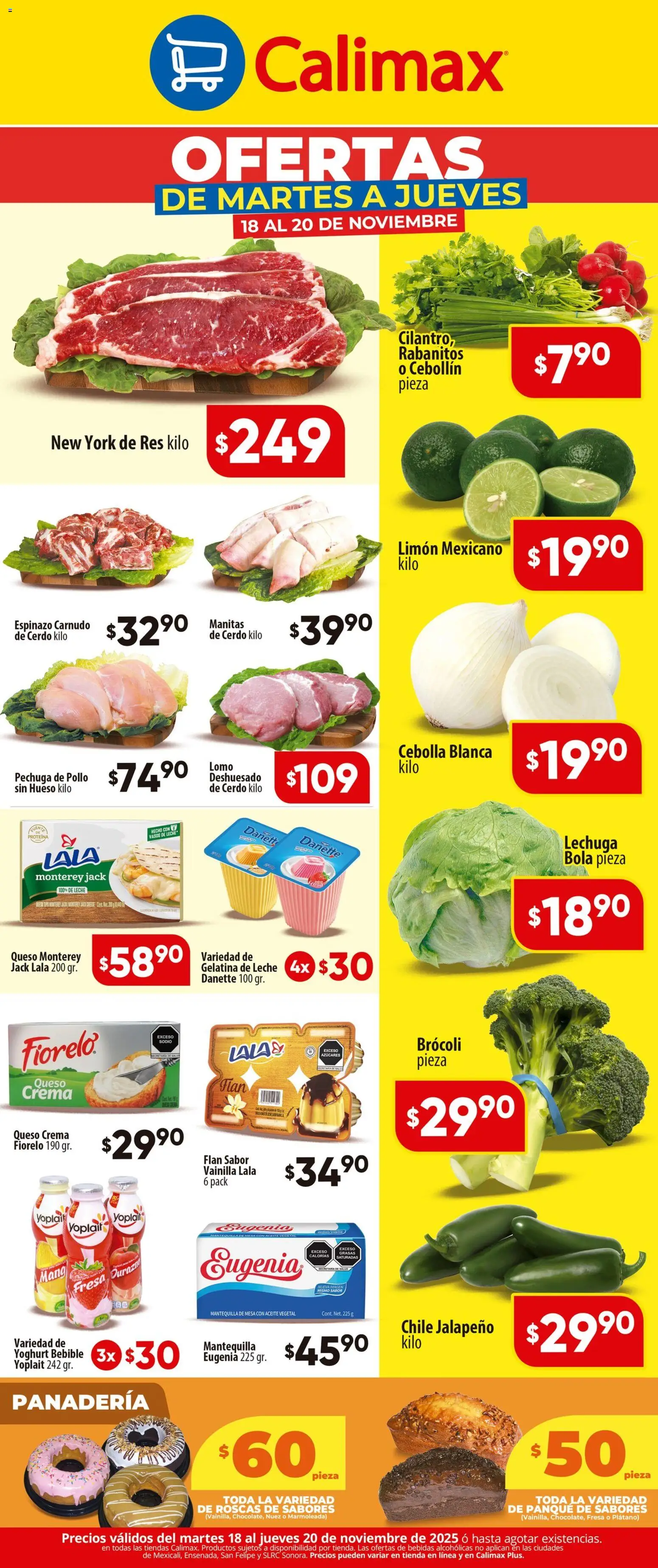 Nuevas ofertas de Calimax válidas en toda la República Mexicana desde el 18.11.2025. ¡Encuentra las mejores ofertas en Calimax folleto Tijuana! | Página: 2 | Productos: Queso, Aceite, Nuez, Panadería