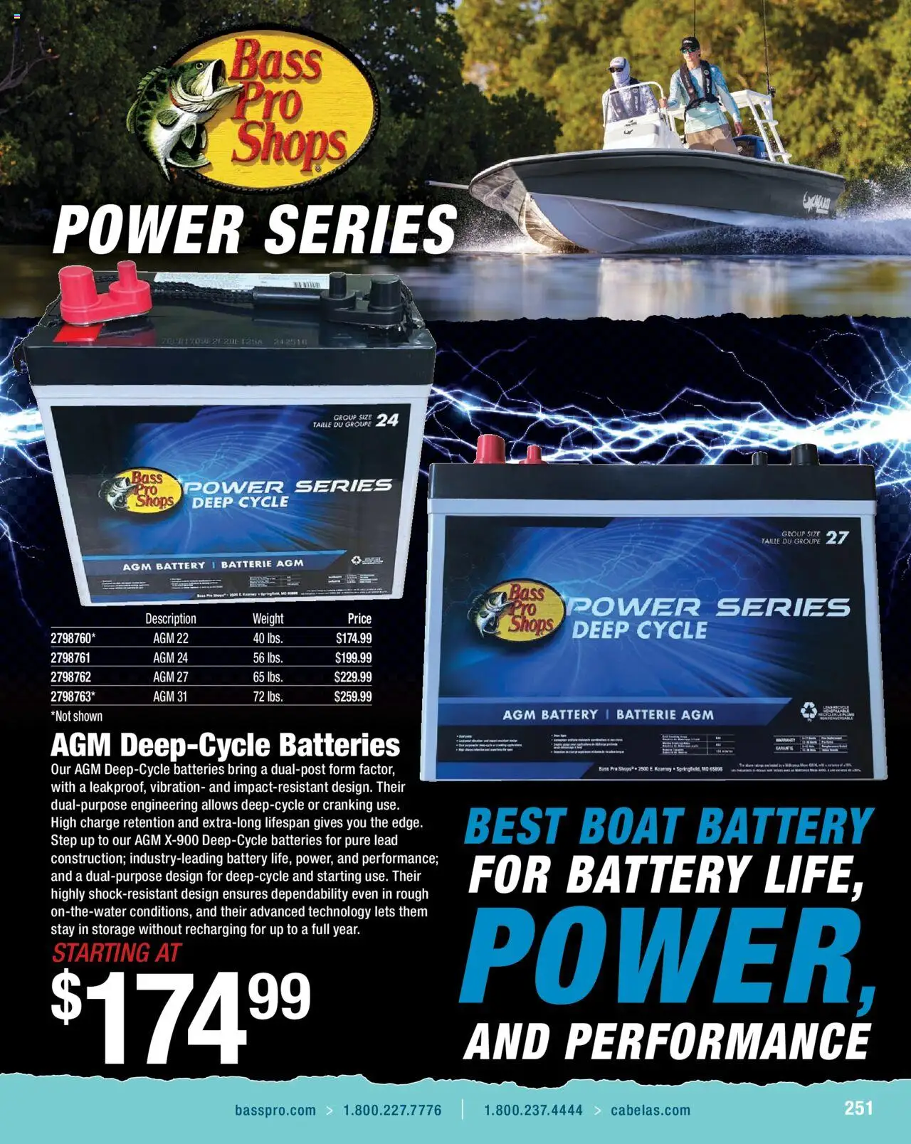 Cabela's Saltwater Specialist 25 - valid from 01.01.2025 | Page: 251 | Products: Battery, Weight