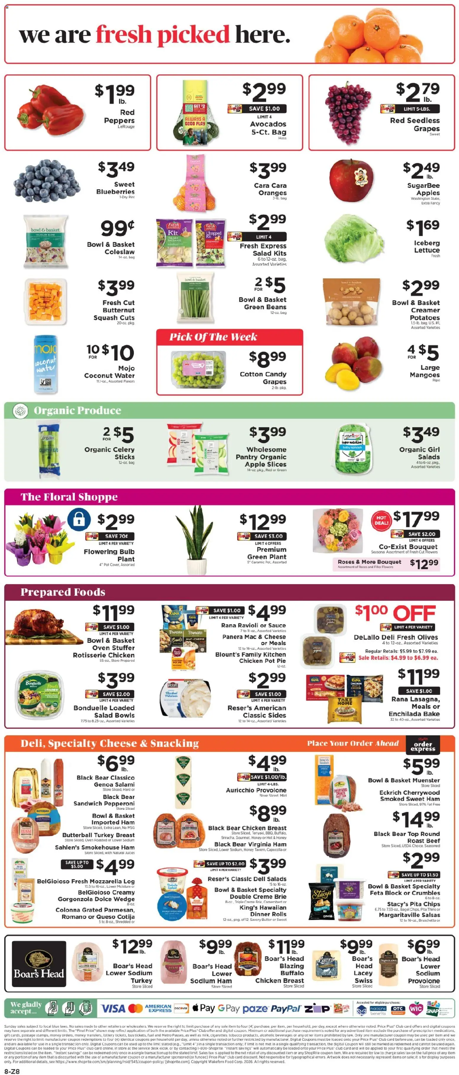 ShopRite Weekly Ad - valid from 22.01.2026 | Page: 9 | Products: Beef, Water, Grapes, Blueberries
