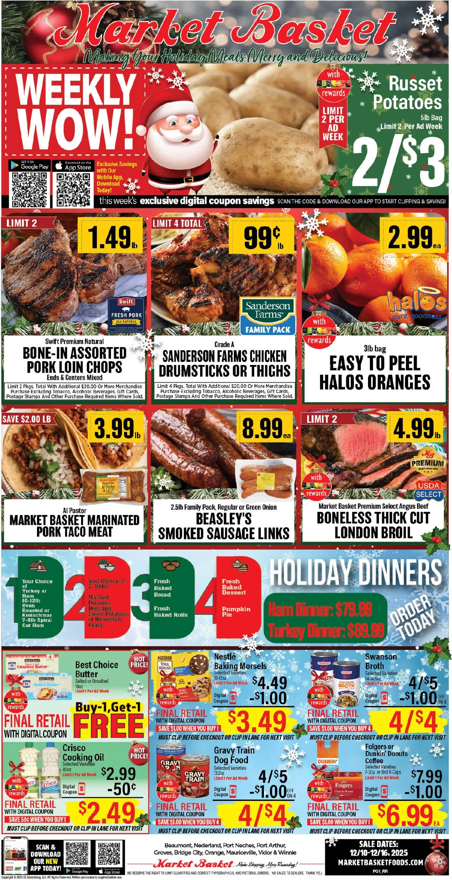 Market Basket Southeast Texas - valid from 10.12.2025 | Page: 1 | Products: Ham, Pork, Cream, Bag