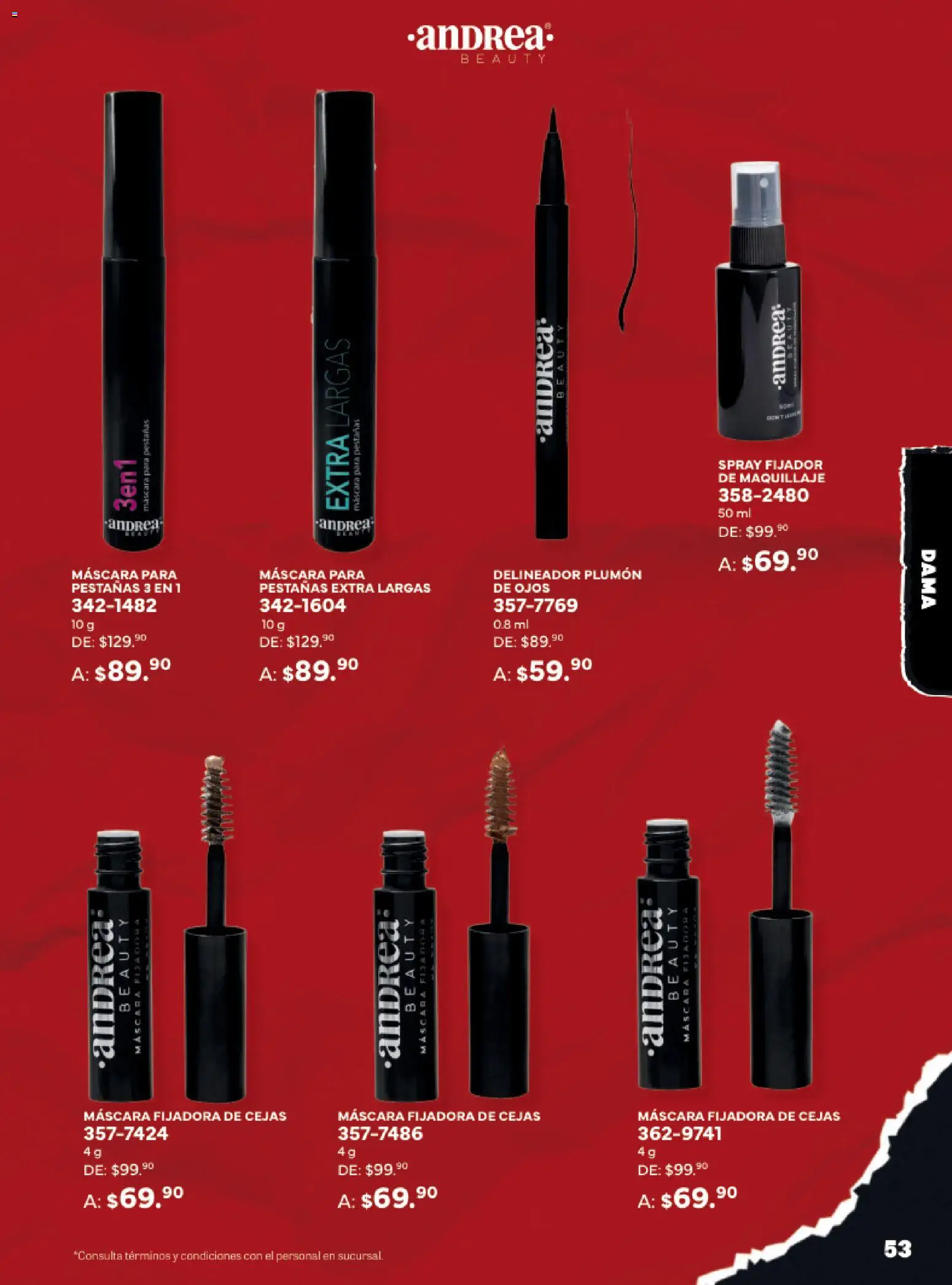 Nuevas ofertas de Andrea válidas en toda la República Mexicana desde el 02.11.2025. ¡Encuentra las mejores ofertas en Andrea Buen Fin ! | Página: 53 | Productos: Máscara, Fijador, Maquillaje, Delineador