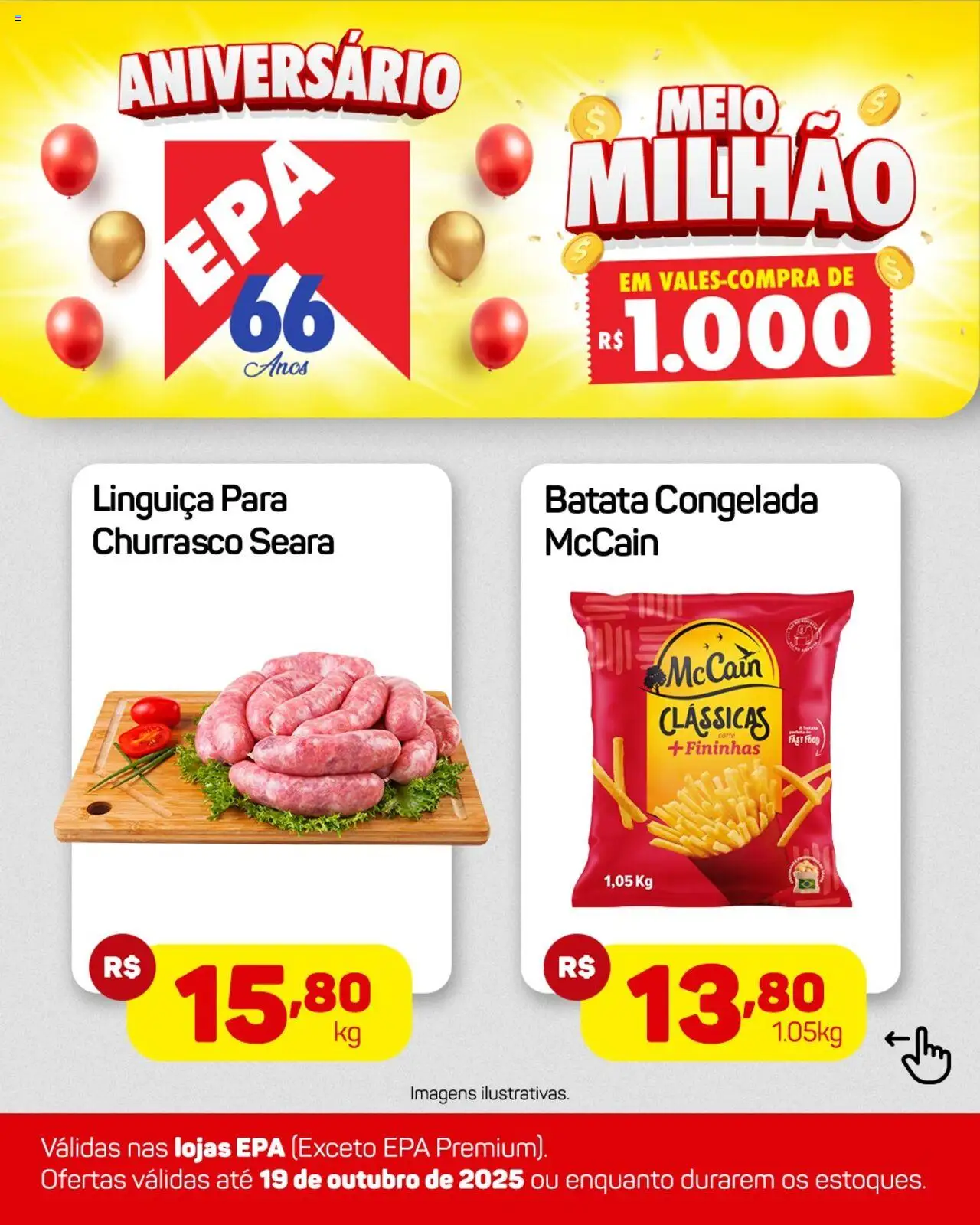 EPA Folheto - válido de 13.10.2025 | Página: 2 | Produtos: Linguiça, Batata