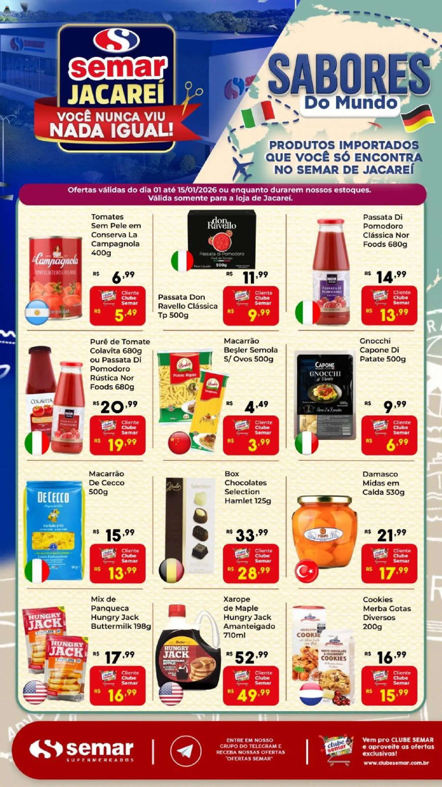 Semar Supermercado Folheto - válido de 01.01.2026 | Página: 1 | Produtos: Ovos, Chocolate, Tomates, Cookies