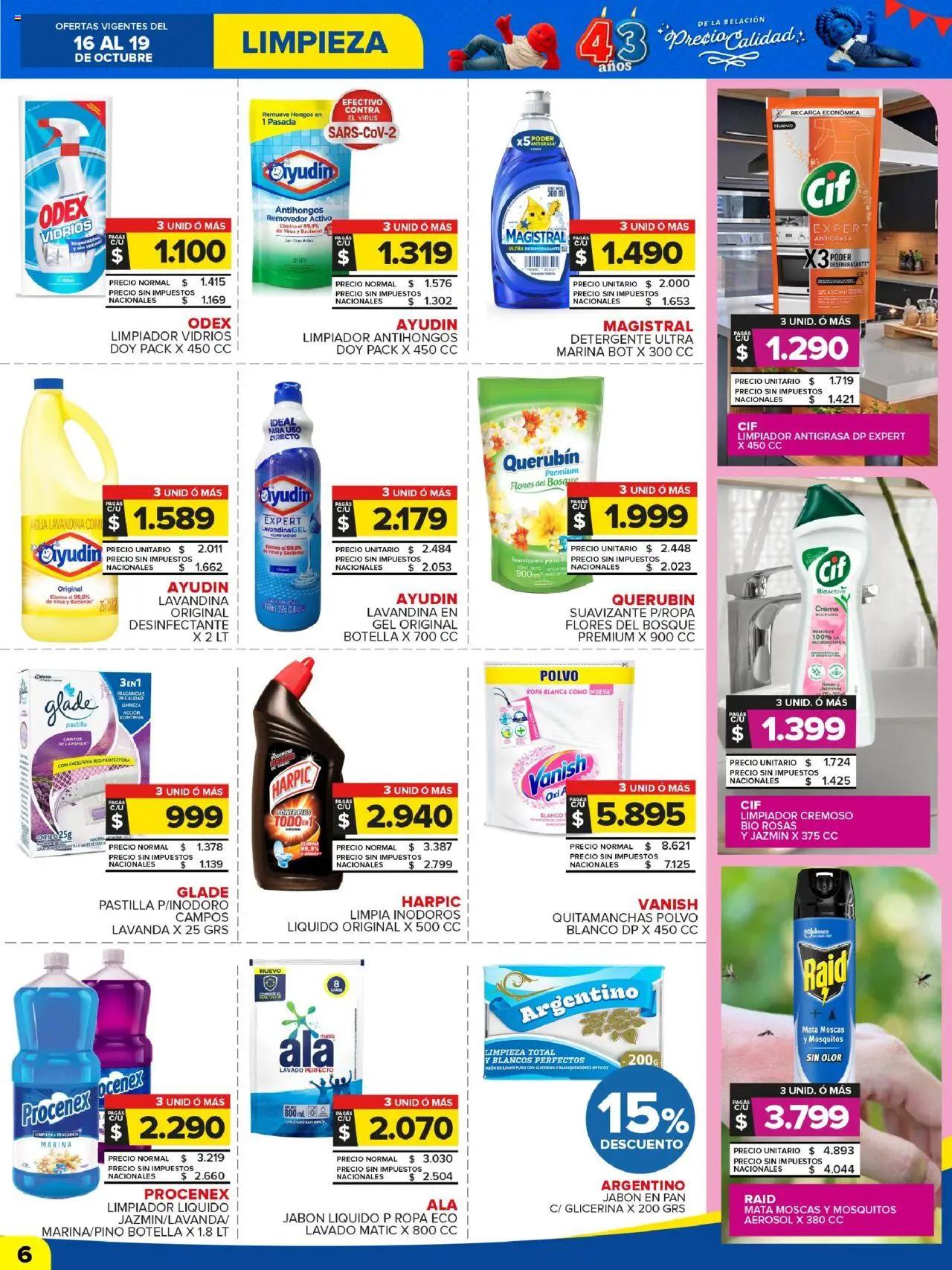 Carrefour Maxi catálogo - San Luis │ válido desde el 16.10.2025 | Página: 6 | Productos: Mata moscas, Fragancia, Polvo, Limpiador