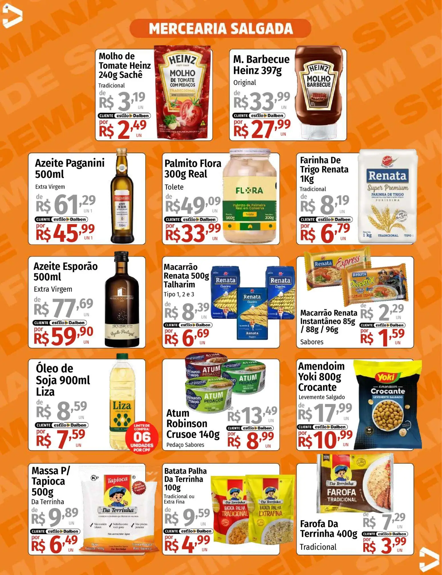 Supermercado Dalben Folheto - válido de 13.02.2026 | Página: 7 | Produtos: Talharim, Tapioca, Óleo, Azeite