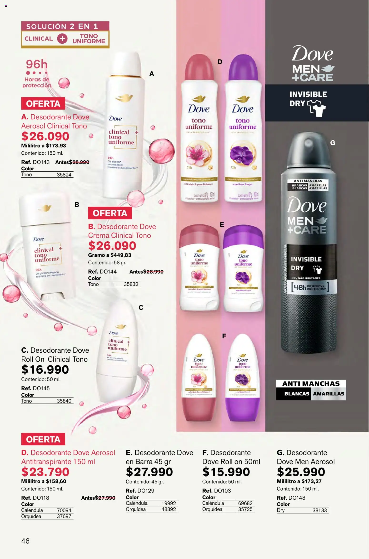 Leonisa revista - valida desde el 05.02.2026 | Página: 46 | Productos: Crema, Desodorante, Antitranspirante