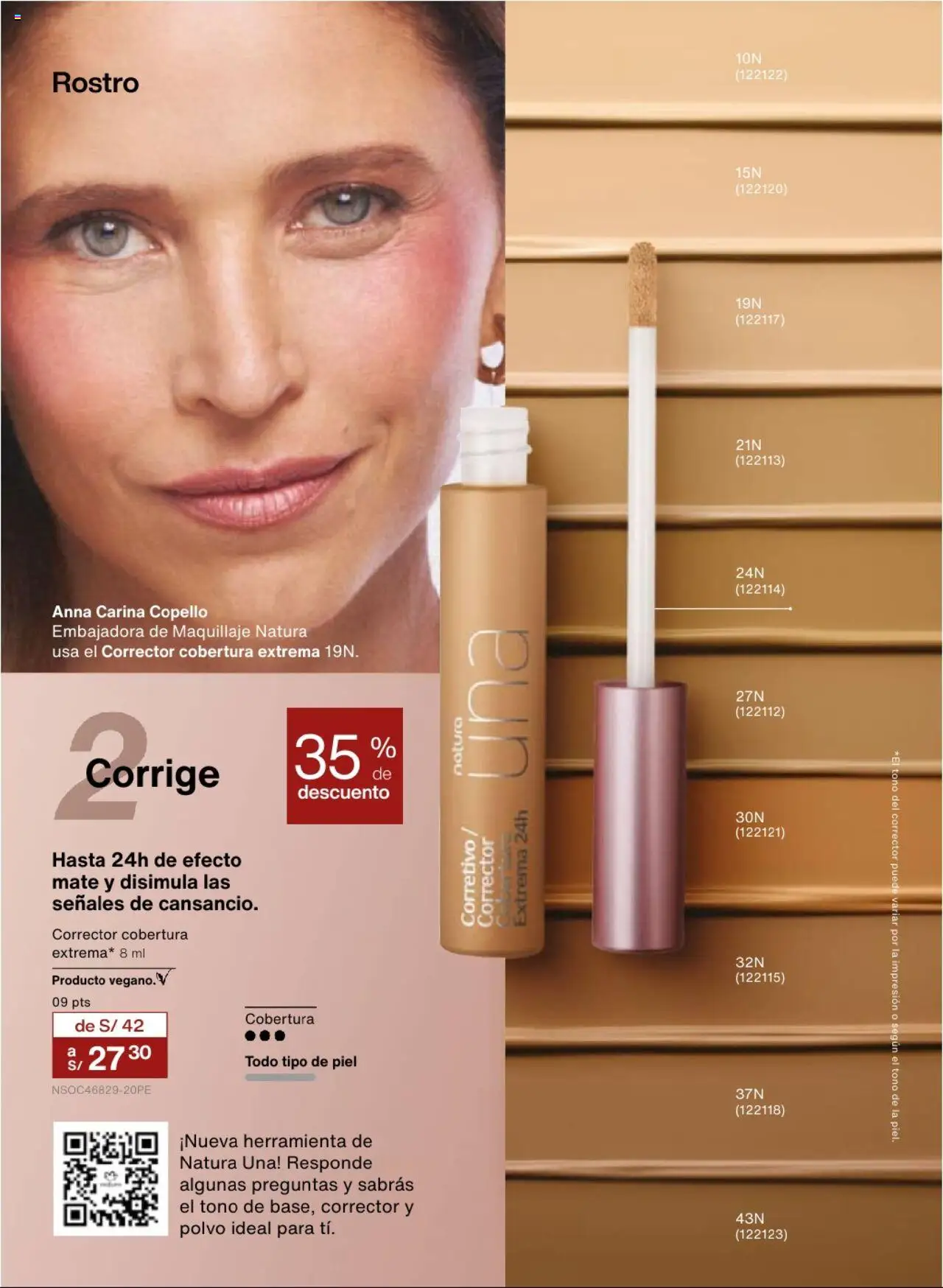 Catálogo Natura válido desde 22.07.2025 | Página: 56 | Productos: Maquillaje, Corrector, Polvo
