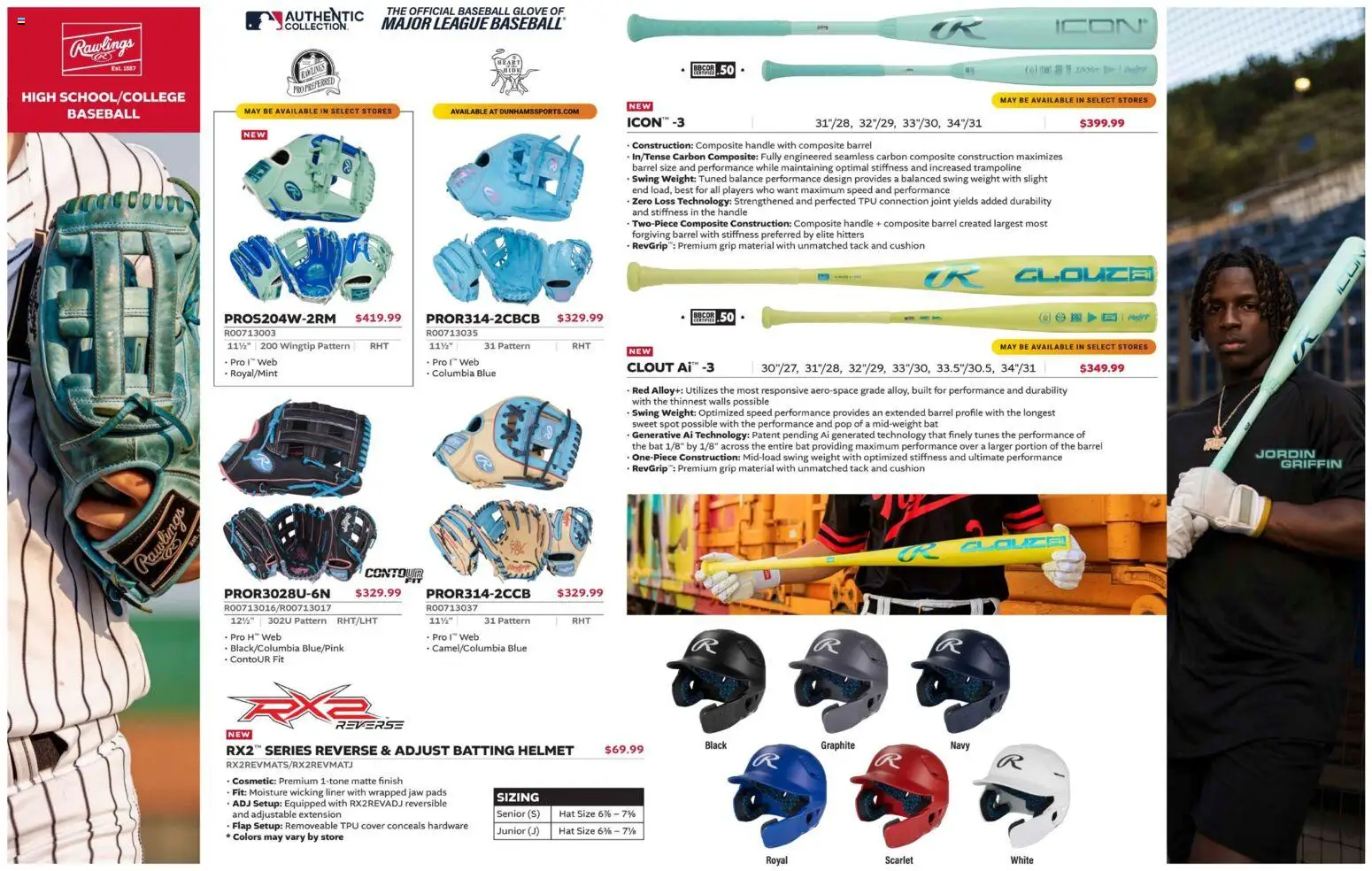 Dunham's Sports Rawlings & Easton Baseball & Softball Guide - valid from 12.02.2026 | Page: 2 | Products: Pads, Cushion, Hat, Weight