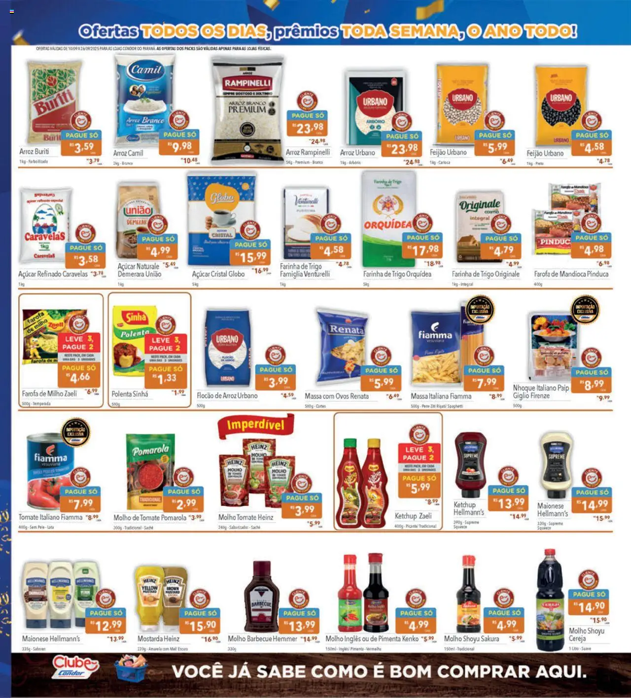 Supermercados Condor Folheto - válido de 10.09.2025 | Página: 3 | Produtos: Cereja, Farinha de trigo, Farofa, Zaeli