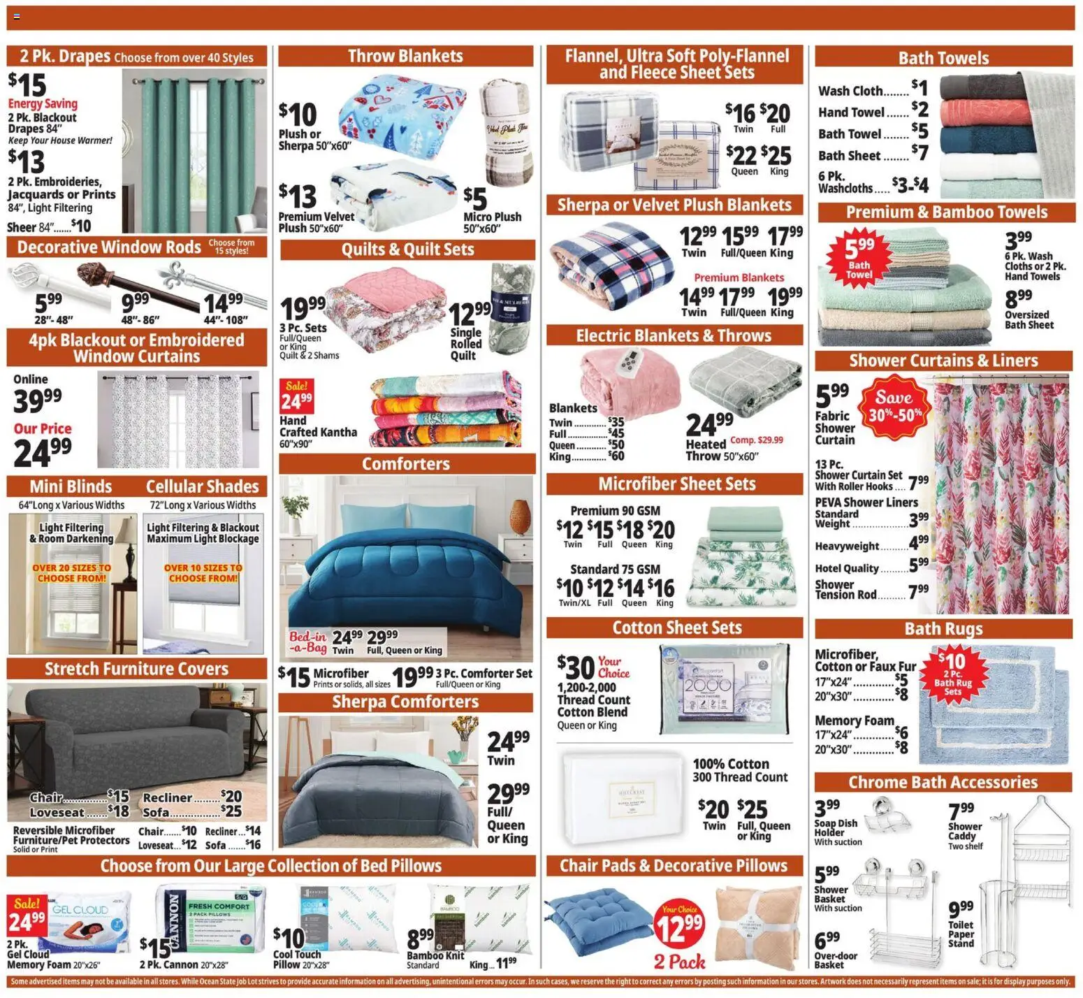 Ocean State Job Lot Weekly Ad - valid from 20.11.2025 | Page: 8 | Products: Bed, Sofa, Shelf, Loveseat