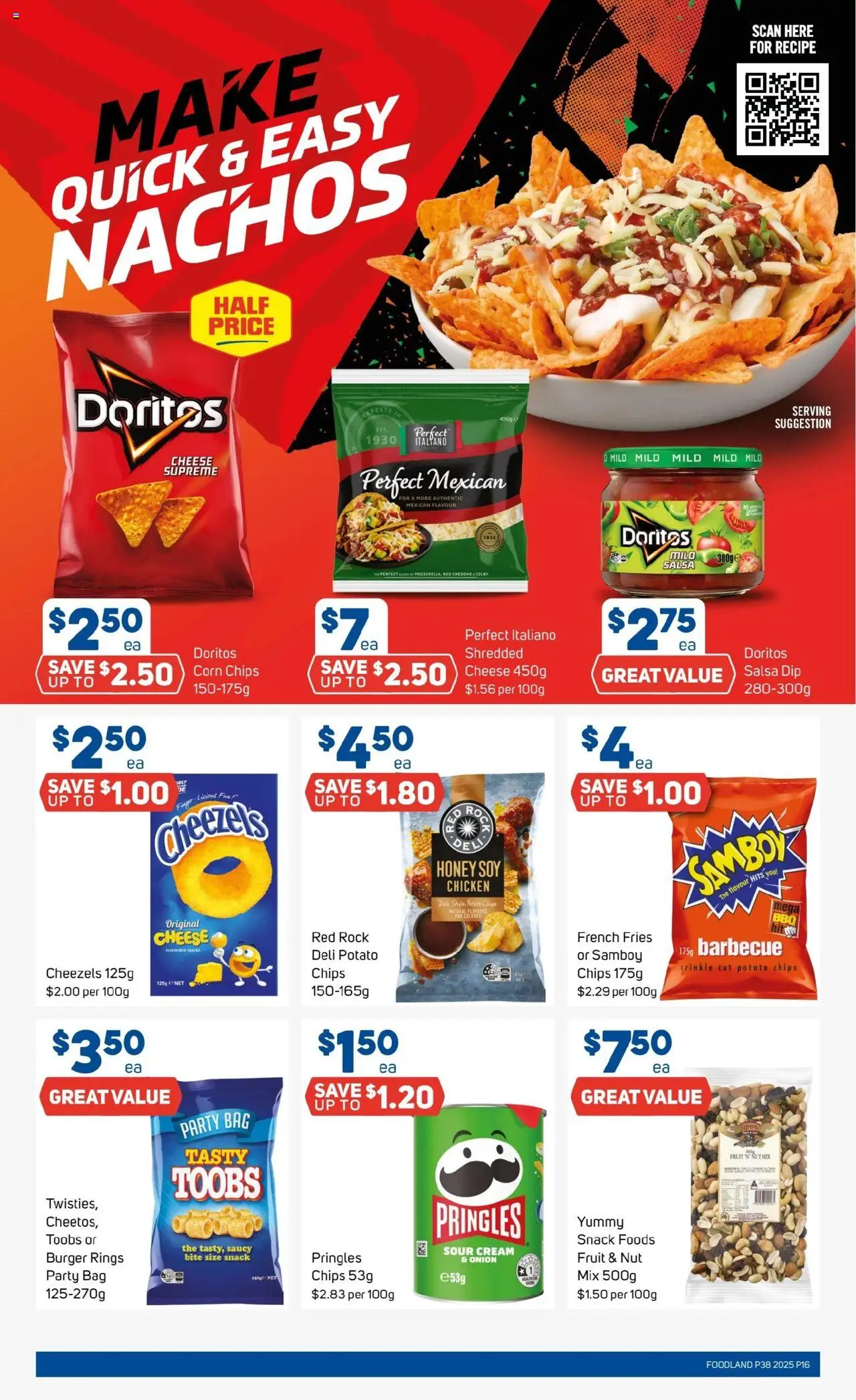 Foodland catalogue - valid from 17.09.2025 | Page: 16 | Products: Honey, Sour cream, Chips, Bag