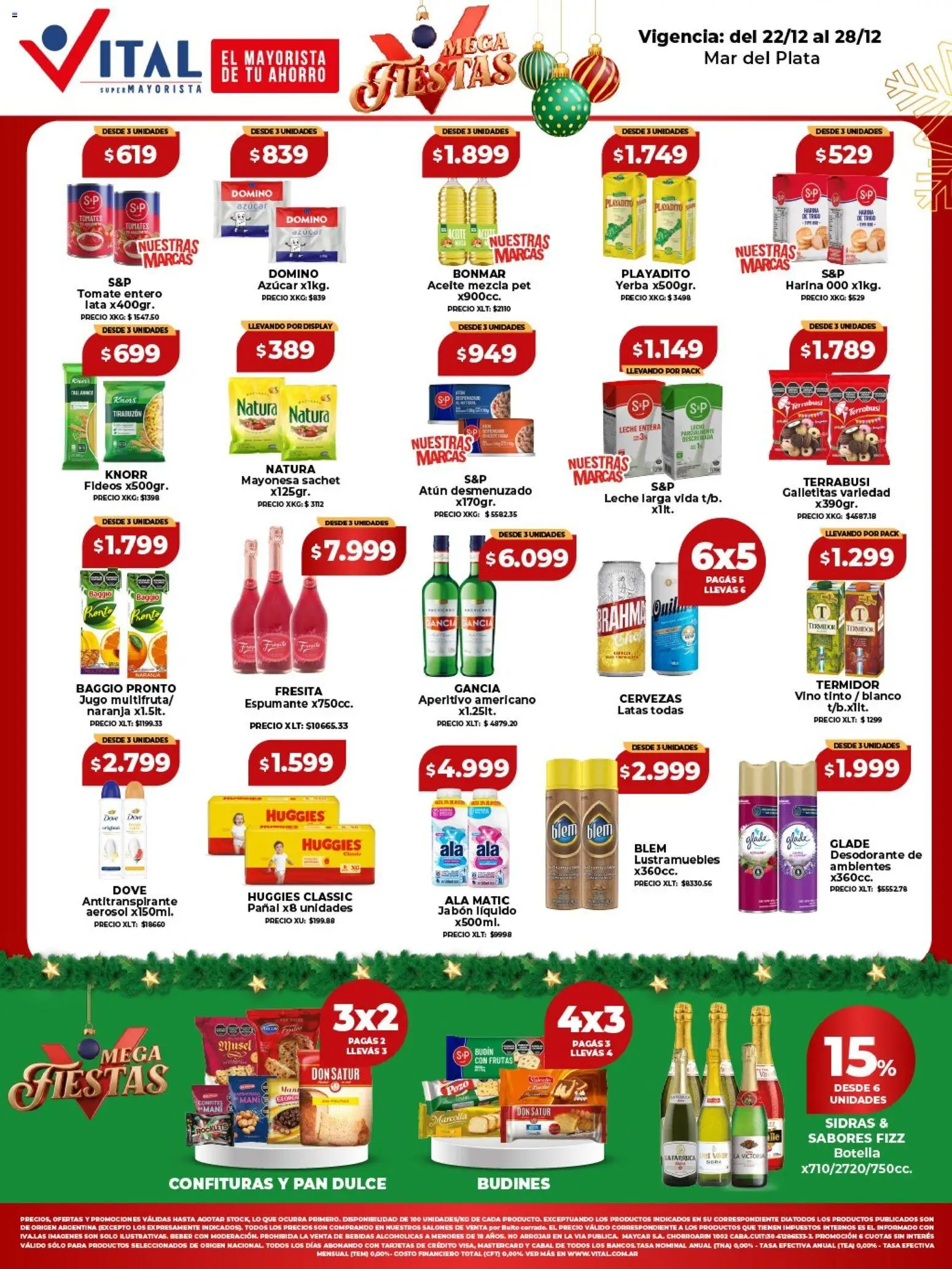 Vital - Ofertas - Mar del Plata │ válido desde el 22.12.2025 | Página: 1 | Productos: Azucar, Jabón líquido, Desodorante, Pan