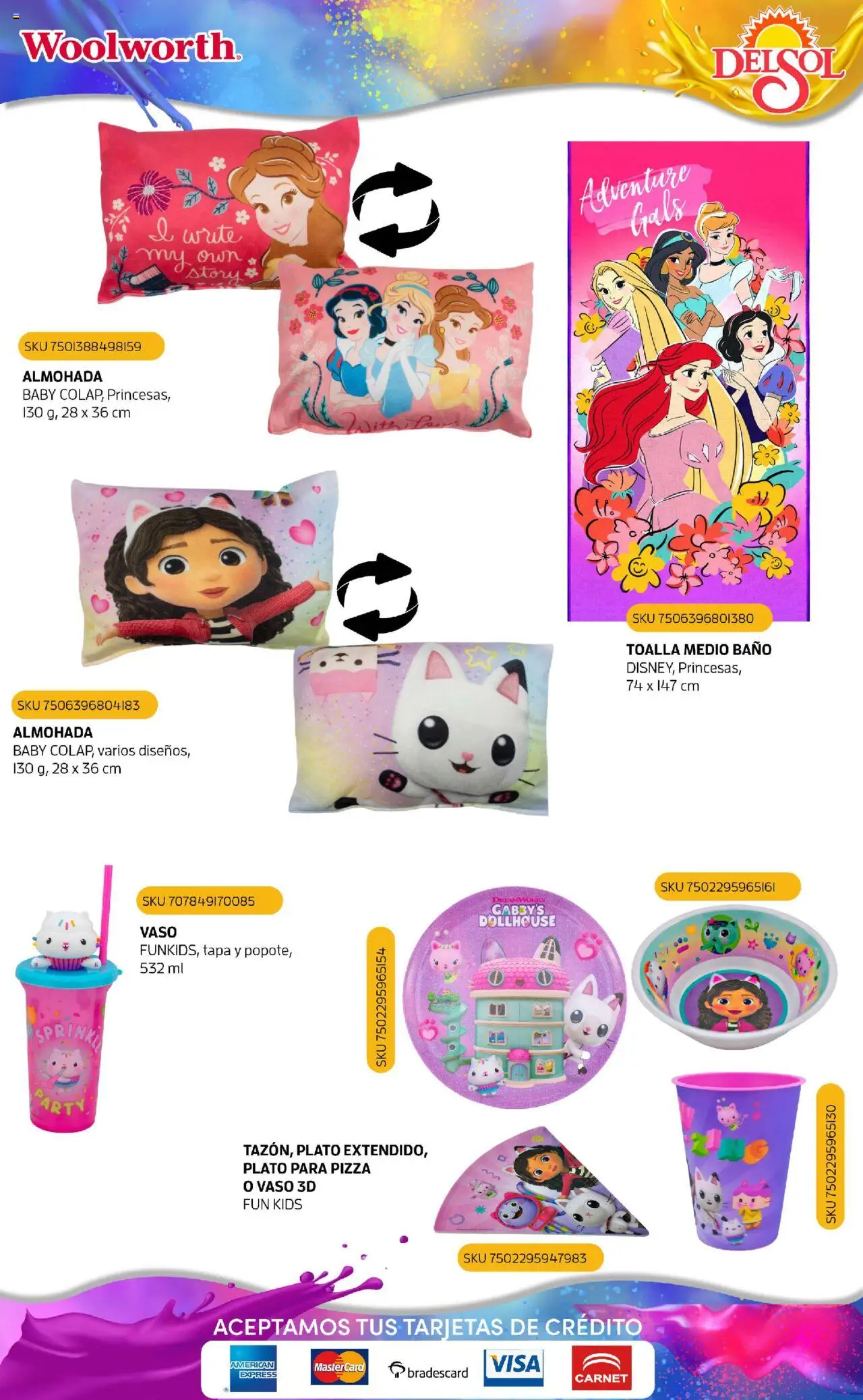 Nuevas ofertas de Del Sol y Woolworth válidas en toda la República Mexicana desde el 07.10.2025. ¡Encuentra las mejores ofertas en Del Sol y Woolworth - Catálogo Castillo Del Juguete! | Página: 244 | Productos: Pizza, Toalla, Almohada, Baño