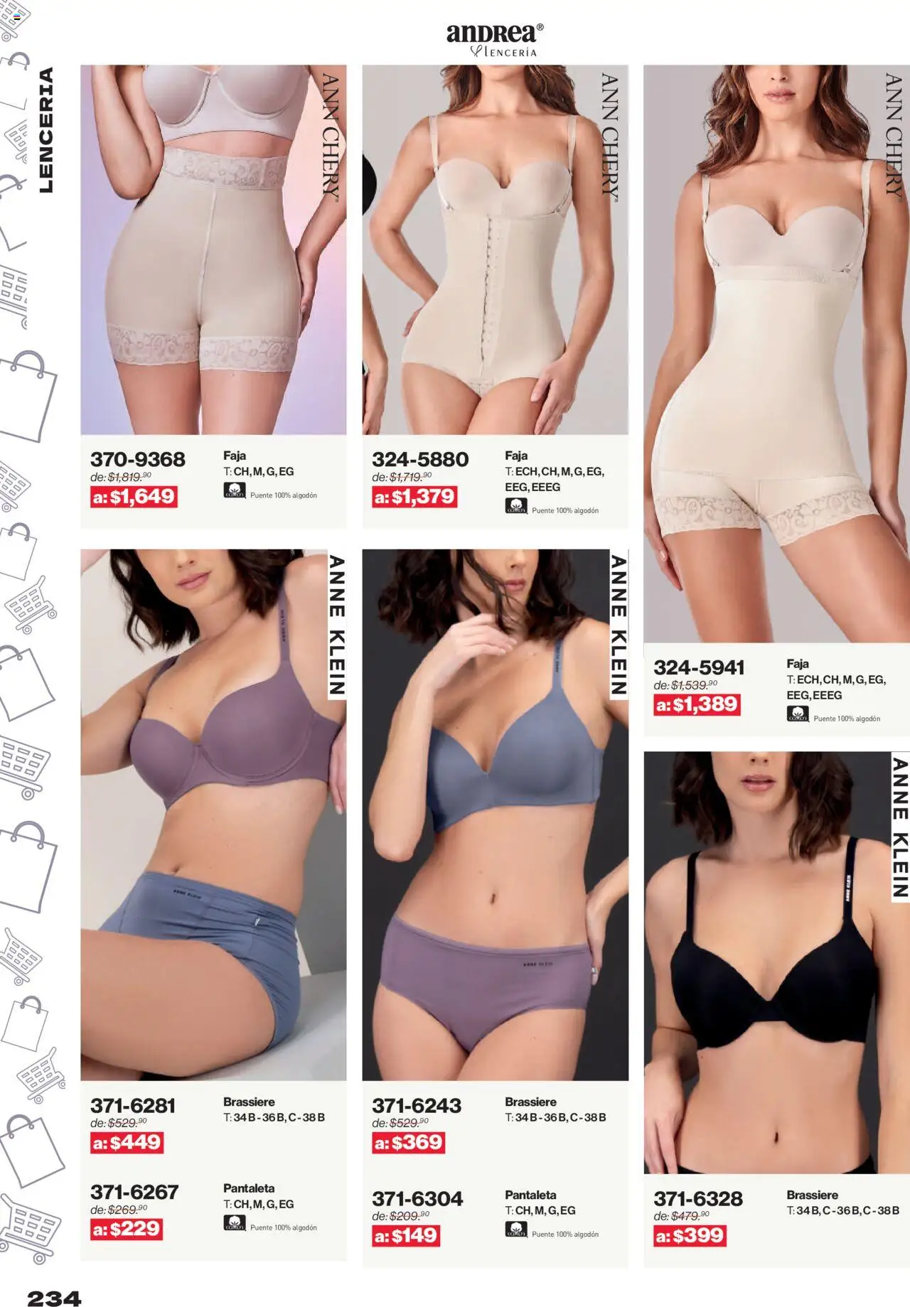 Nuevas ofertas de Andrea válidas en toda la República Mexicana desde el 10.08.2025. ¡Encuentra las mejores ofertas en Andrea - Catálogo Outlet! | Página: 234 | Productos: Algodón, Lenceria, Faja