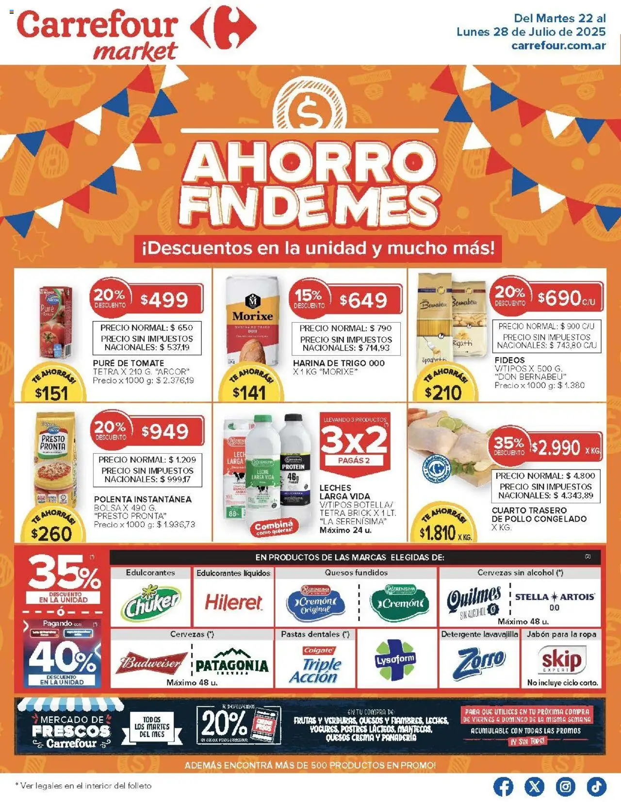 Carrefour Market catálogo - Córdoba │ válido desde el 22.07.2025 | Página: 1 | Productos: Bolsa, Jabón, Tomate, Ropa
