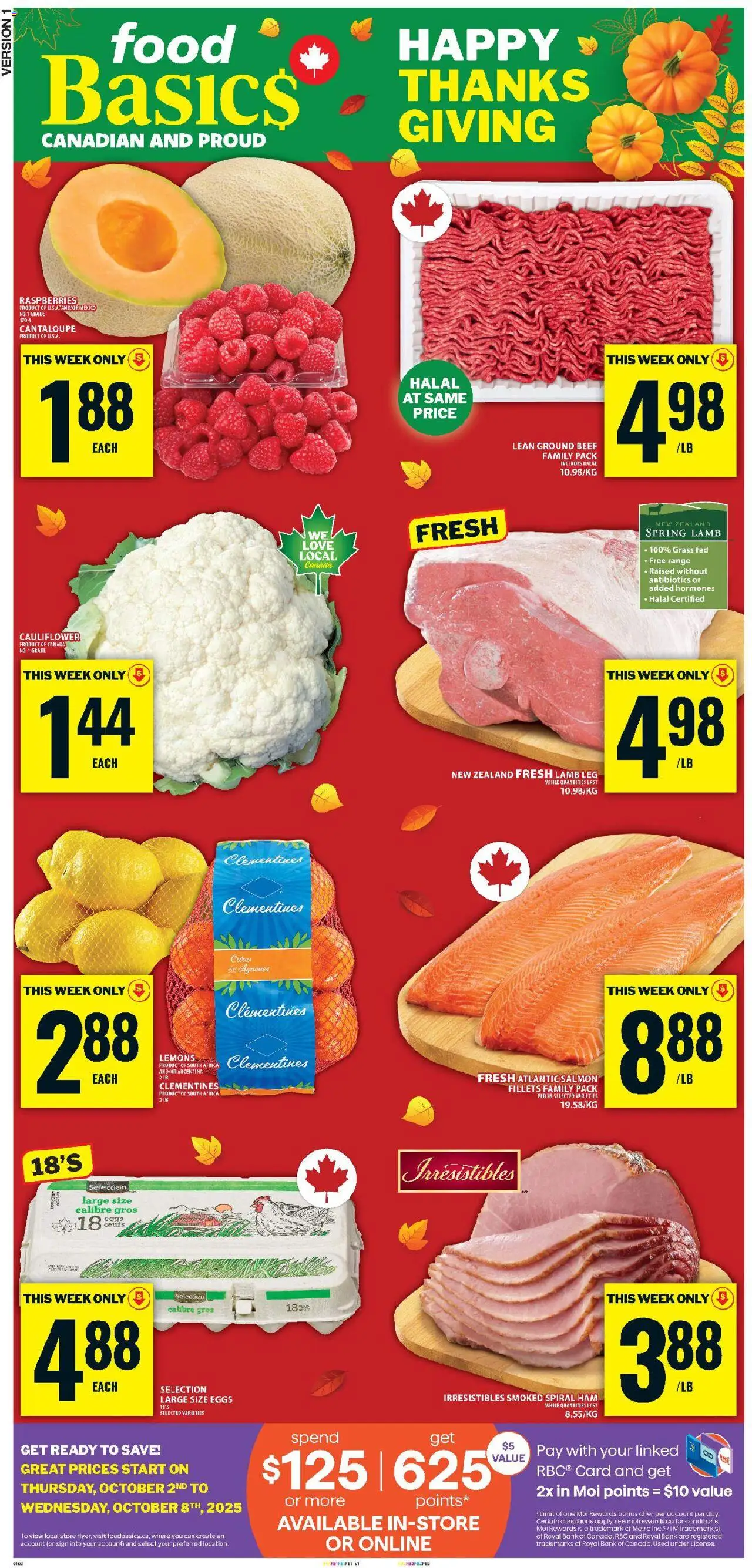 Food Basics flyer valid from 02.10.2025 | Page: 1