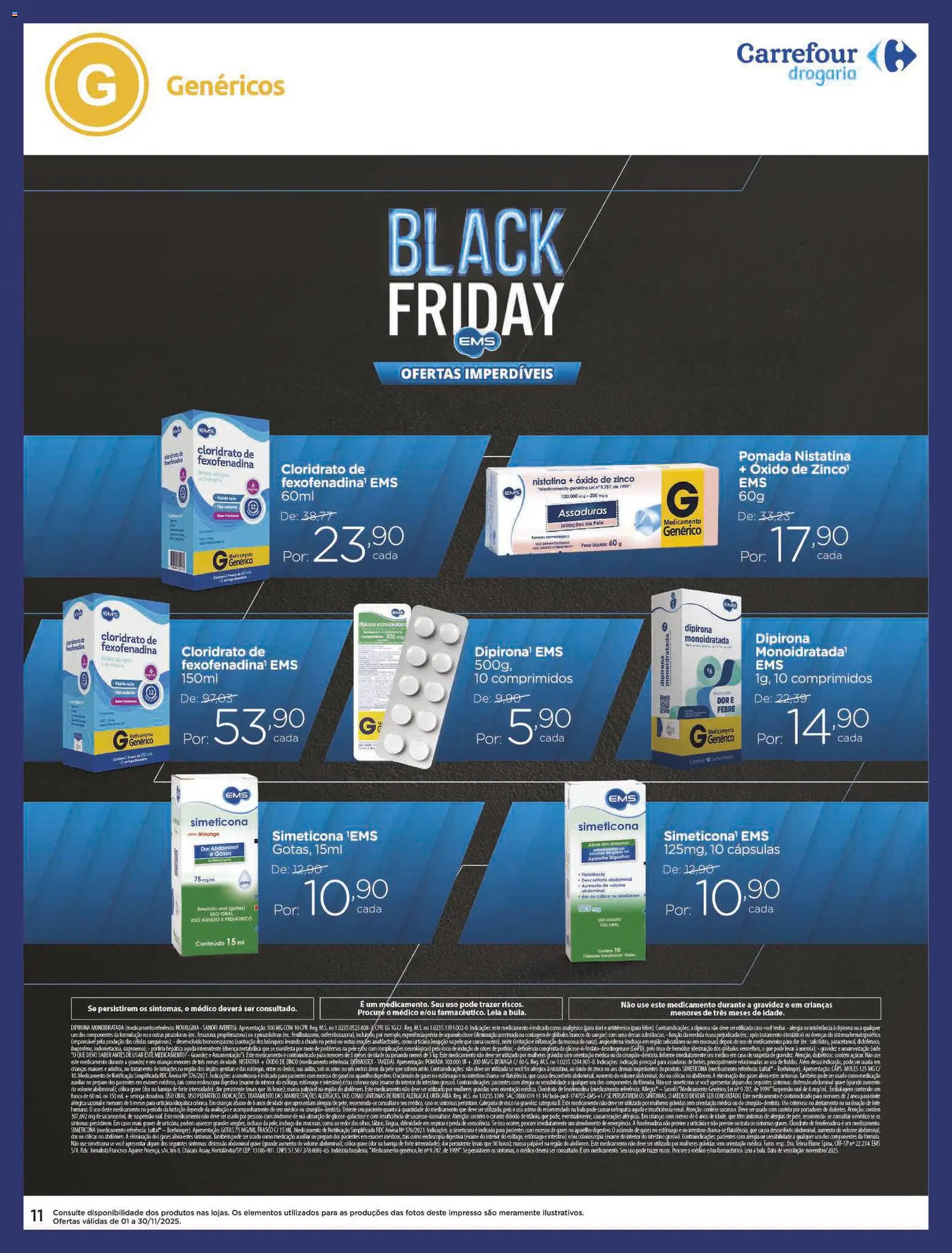 Carrefour Folheto - válido de 01.11.2025 | Página: 11 | Produtos: Suspensão, Pó, Pomada, Áudio