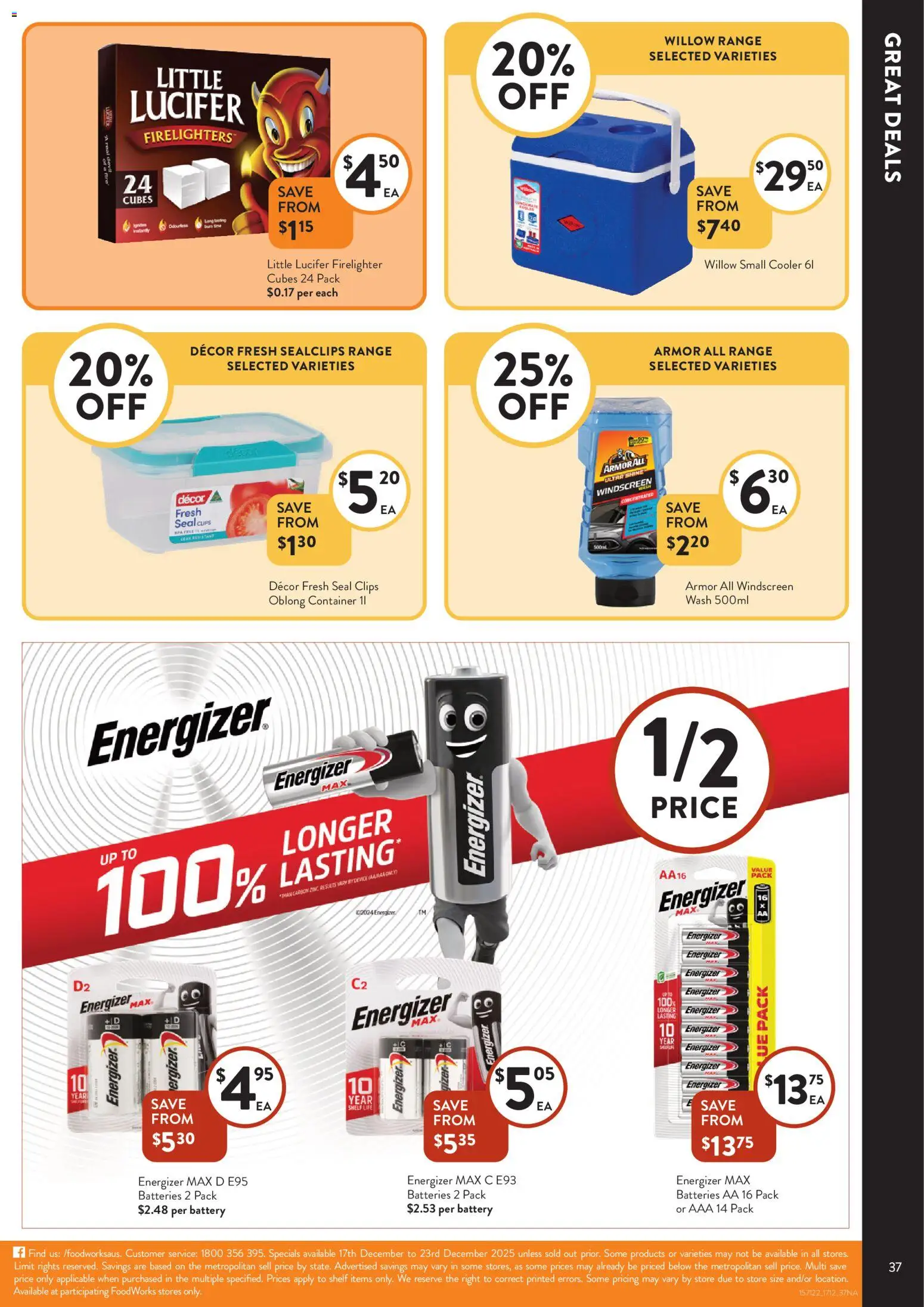 Foodworks catalogue - valid from 17.12.2025 | Page: 37 | Products: Cups, Battery, Batteries, Clips