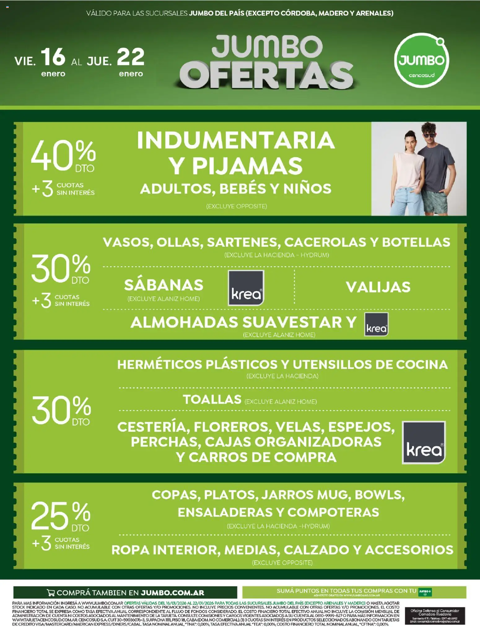 Jumbo - Ofertas | Electro y Hogar │ válido desde el 16.01.2026 | Página: 2 | Productos: Teléfono, Cocina, Sabanas, Ropa