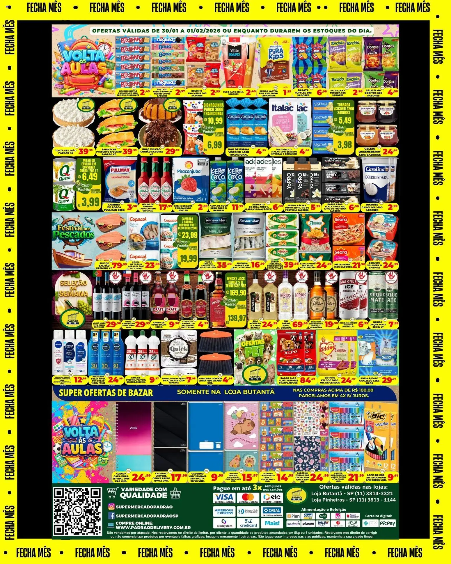 Supermercado Padrão Folheto - válido de 30.01.2026 | Página: 2 | Produtos: Ervilha, Vinho, Bebida, Carteira