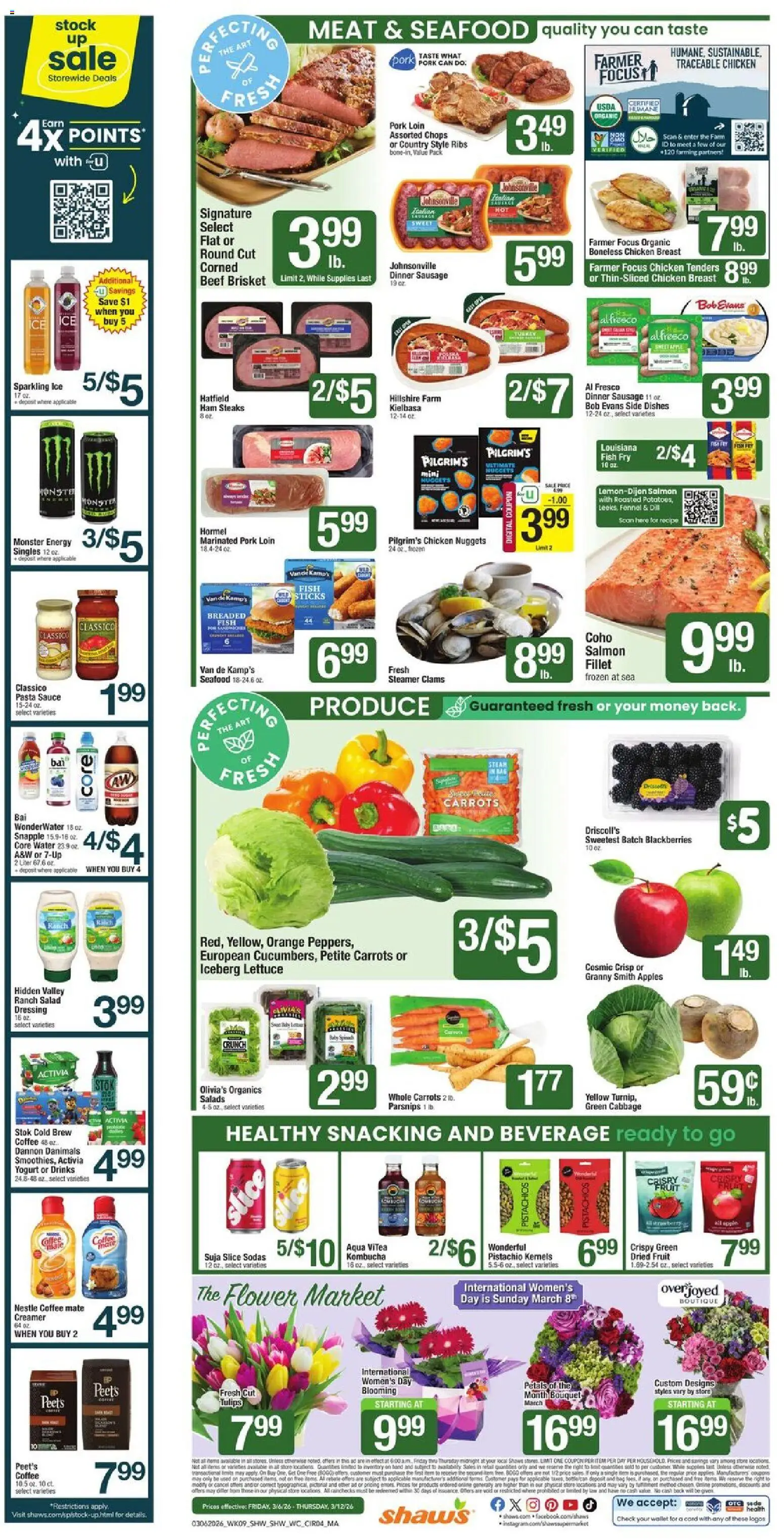 Star Market Weekly Ad - valid from 06.03.2026 | Page: 4 | Products: Pork, Beef, Pasta, Sauce