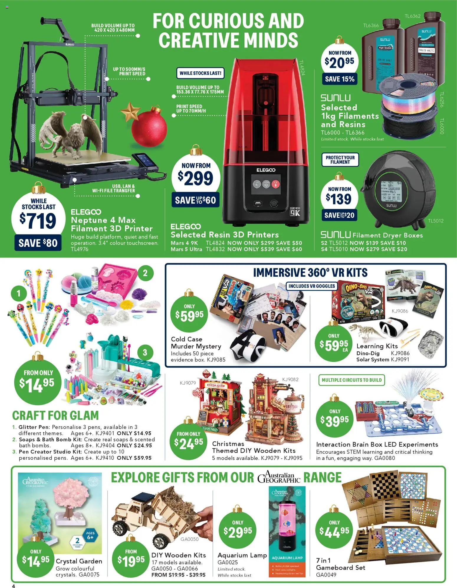 Jaycar catalogue - valid from 04.12.2025 | Page: 4 | Products: Box, Bath, Lamp, Fish