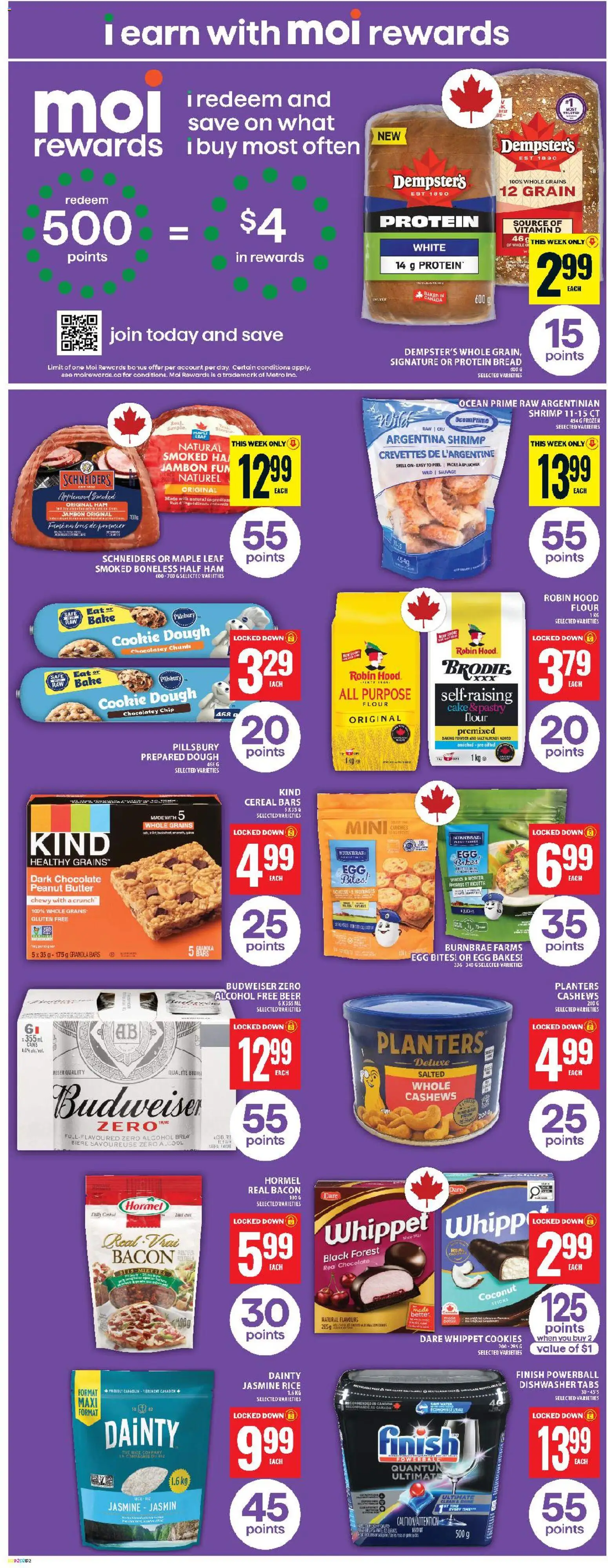 Food Basics flyer valid from 30.04.2026 | Page: 4 | Products: Rice, Bread, Ham, Beer