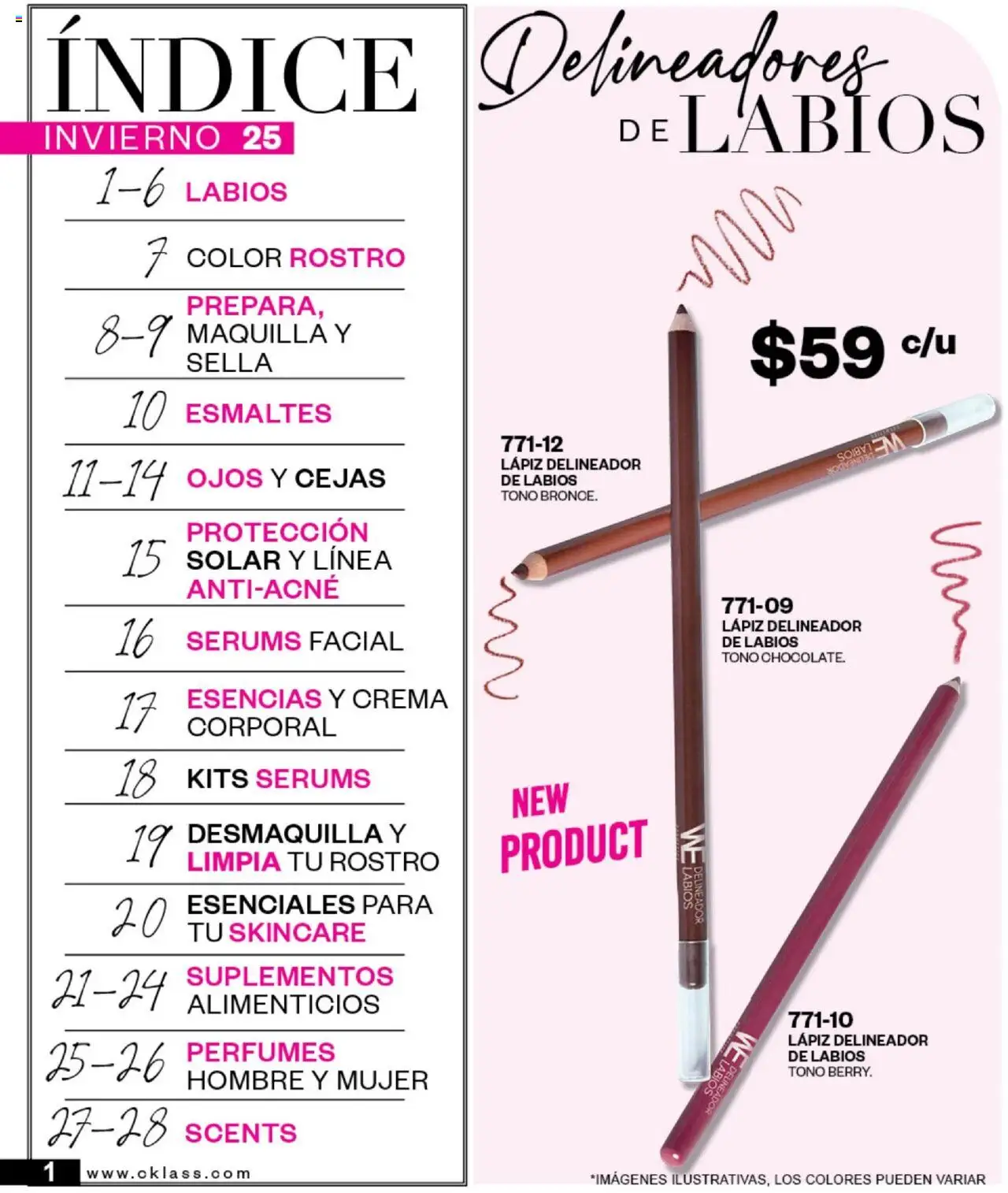 Nuevas ofertas de Cklass válidas en toda la República Mexicana desde el 15.09.2025. ¡Encuentra las mejores ofertas en Cklass - Catálogo Home Invierno ! | Página: 71 | Productos: Crema, Esencias, Delineador, Crema corporal