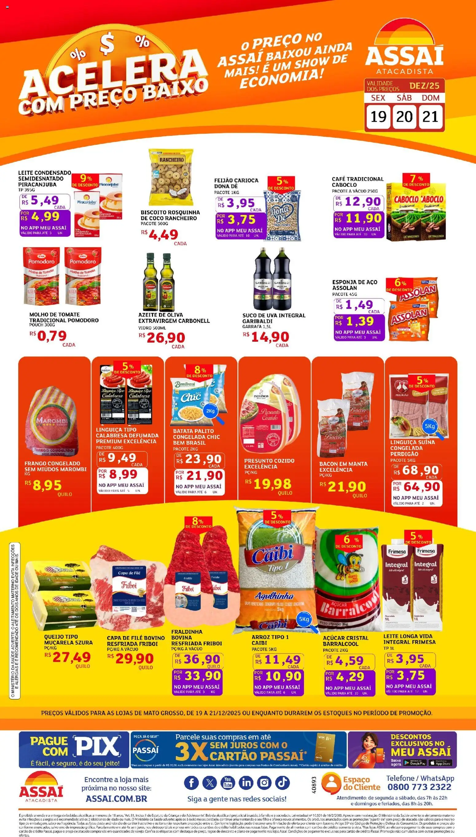Assaí Atacadista Folheto - válido de 19.12.2025 | Página: 1 | Produtos: Coco, Muçarela, Arroz, Esponja de aço