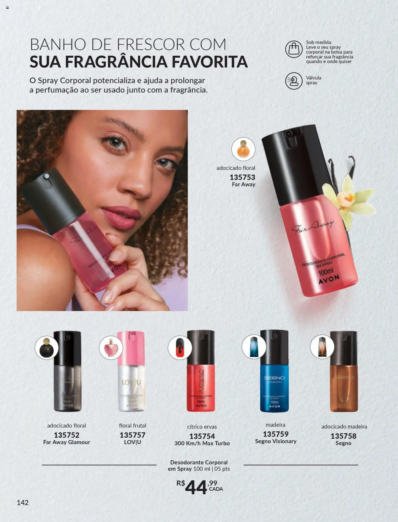 Avon Folheto - válido de 07.10.2025 | Página: 142 | Produtos: Fragrância, Desodorante, Bolsa