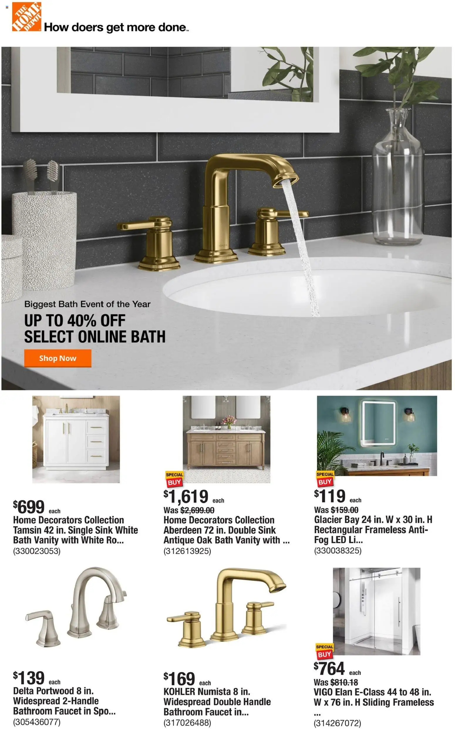Home Depot Weekly Ad - TX - valid from 12.03.2026 | Page: 1 | Products: Bath